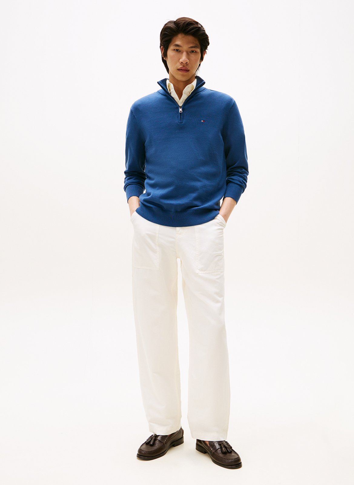 Straight cotton sweater TOMMY HILFIGER Blue