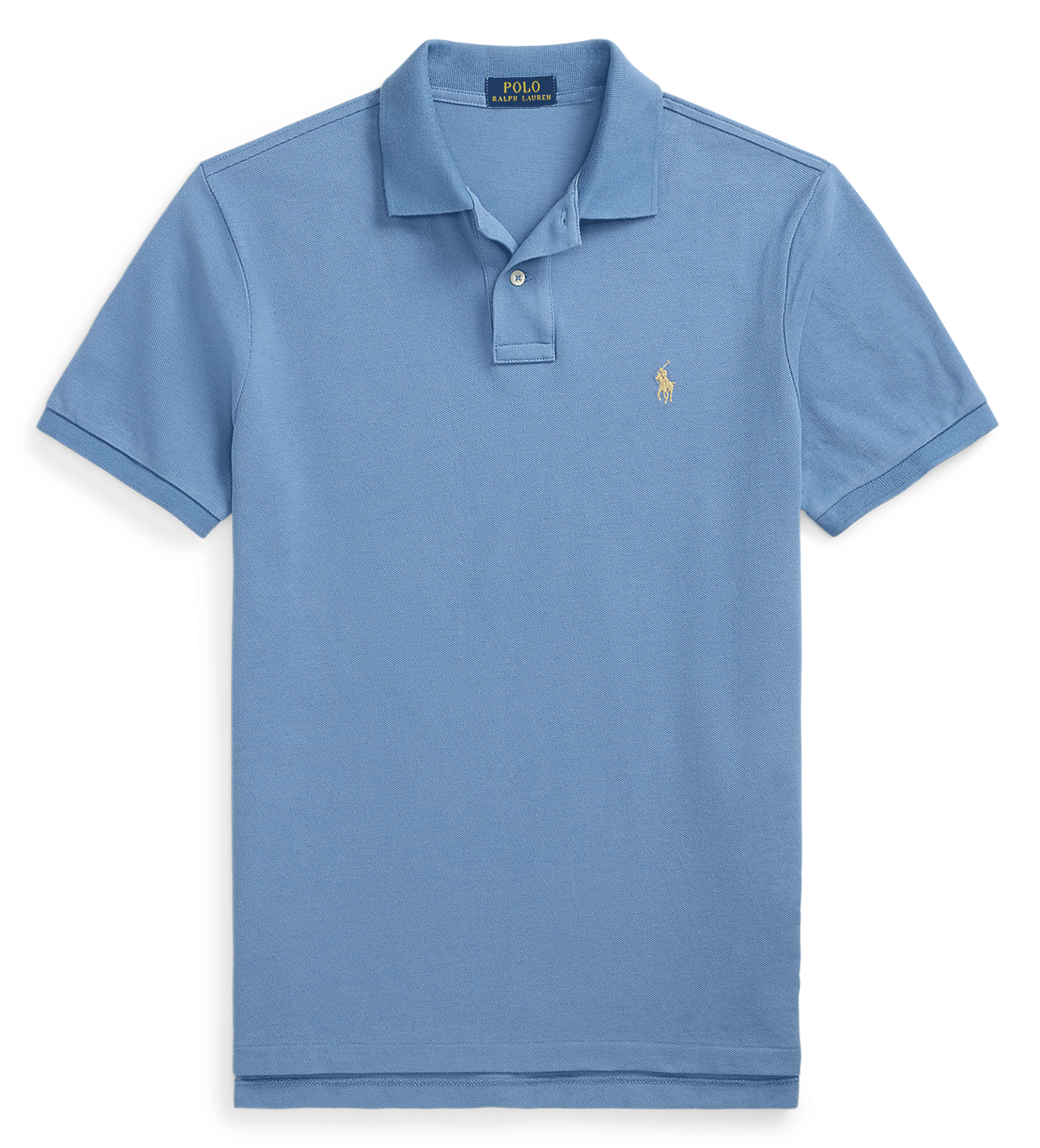 Polo custom-fit en coton piqué POLO RALPH LAUREN Bleu