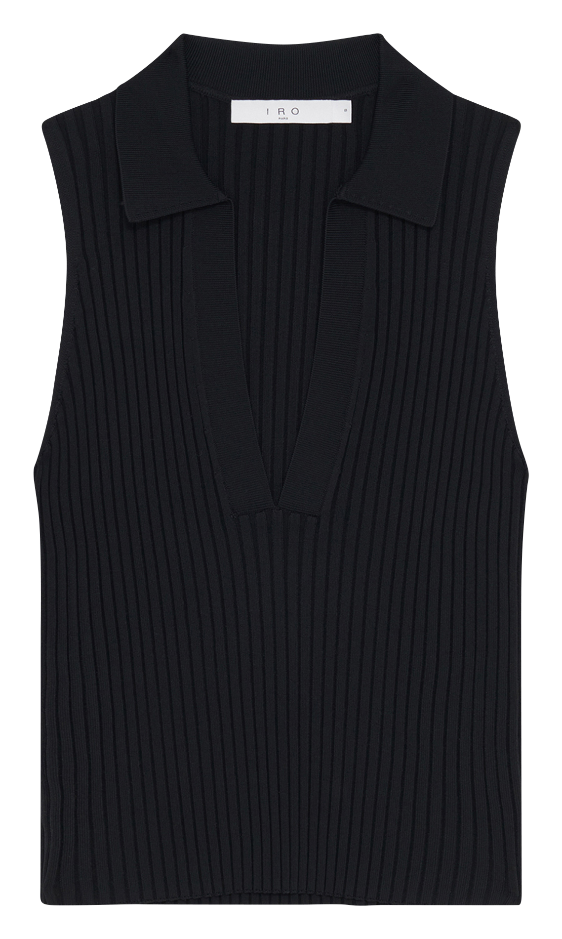 Top sans manches côtelé unie IRO Noir