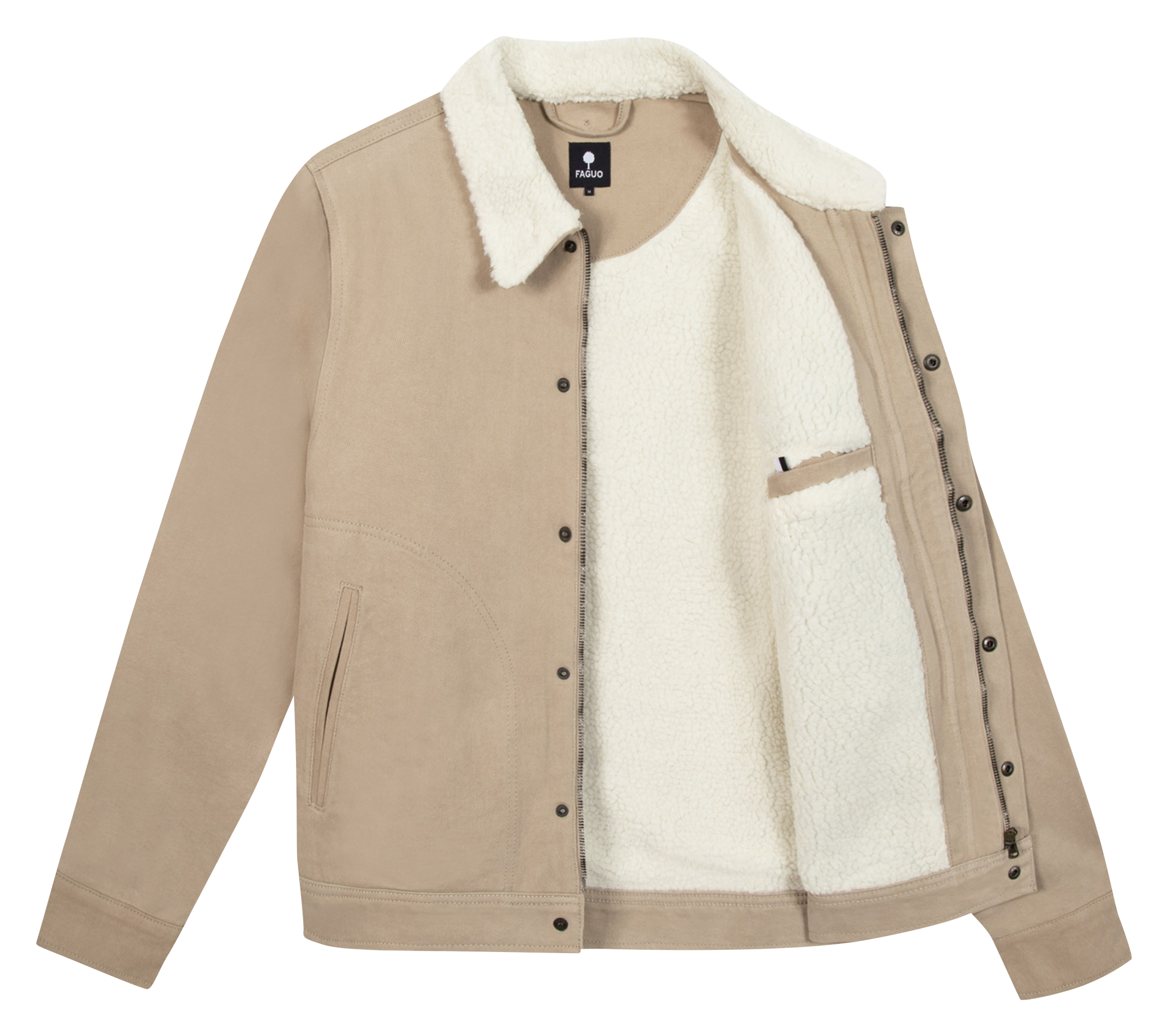 Sherpa collar jacket FAGUO Beige