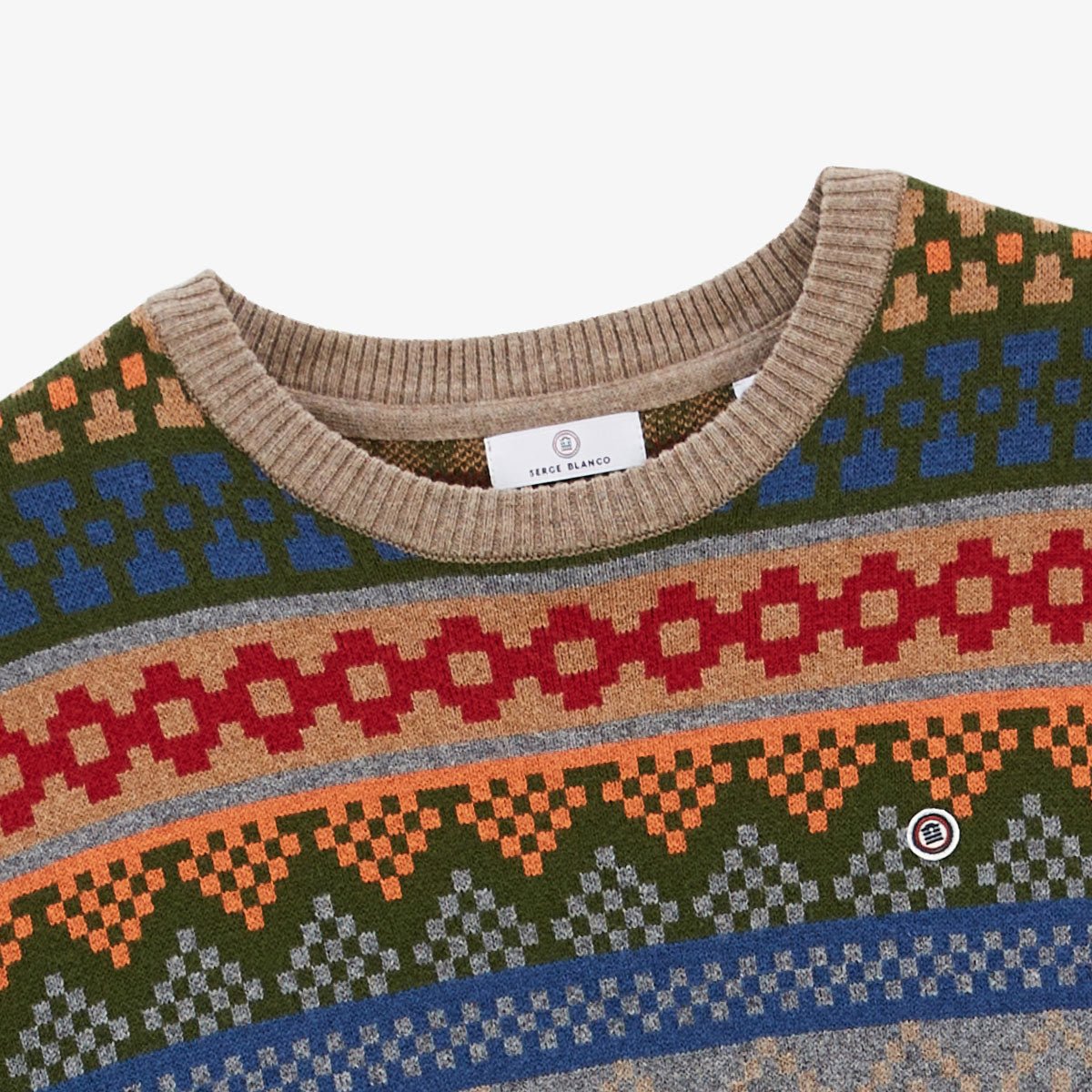 Jacquard patterned sweater SERGE BLANCO Multicolored
