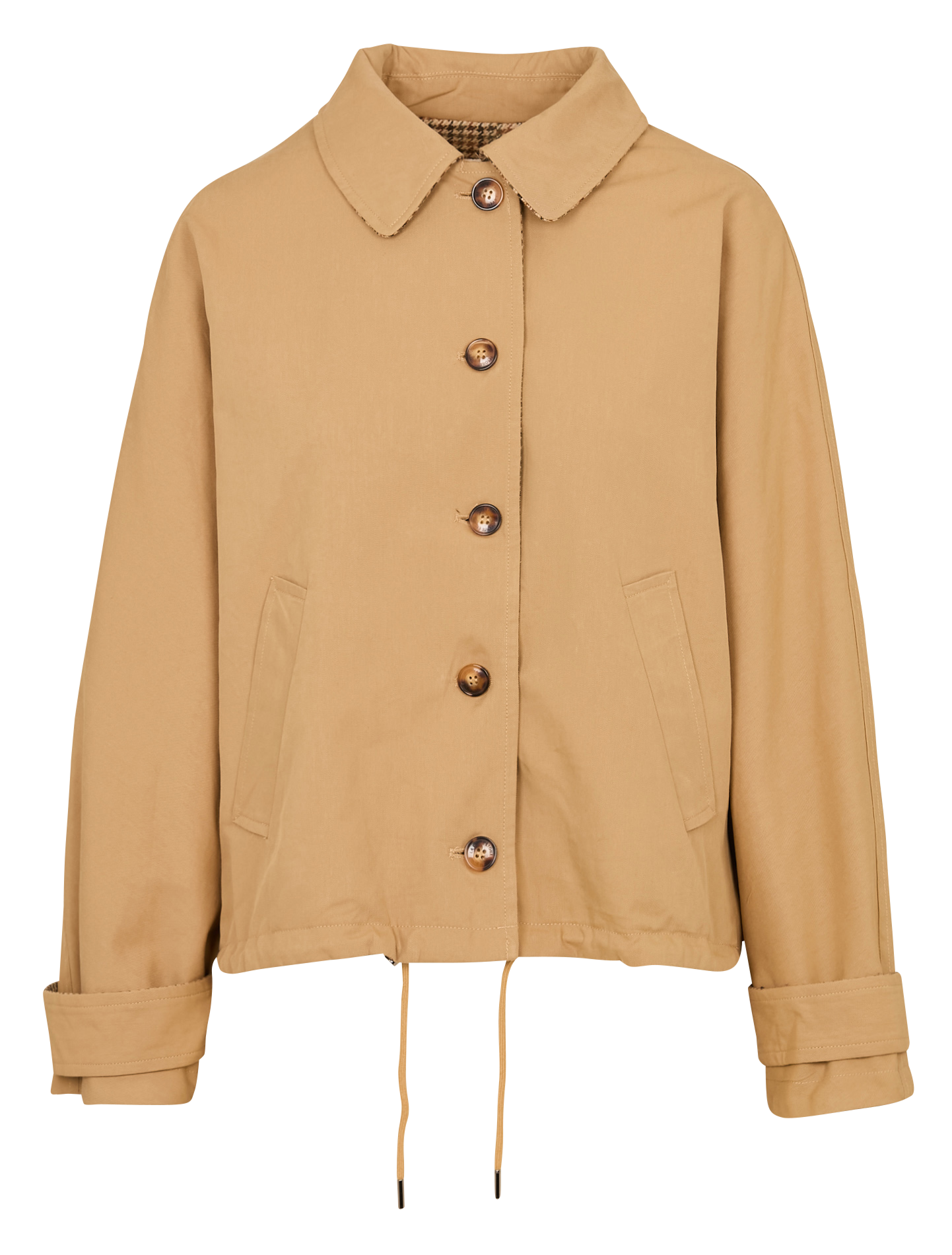 Parka col chemise en coton mélangé LA PETITE ETOILE Marron