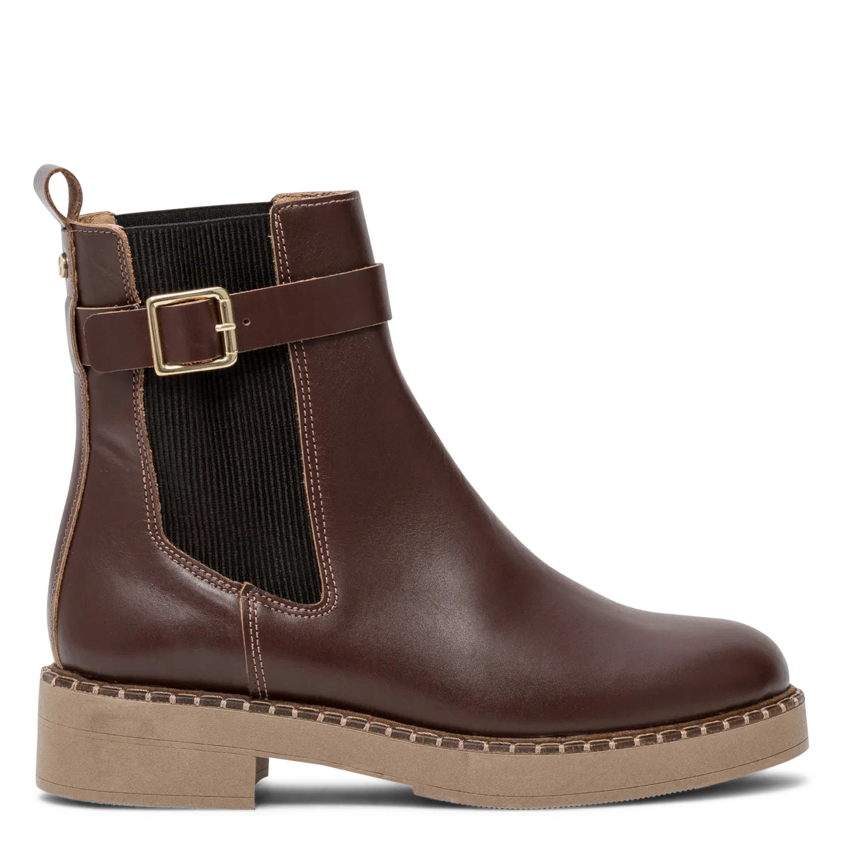 Bianca leather ankle boots BOCAGE Brown