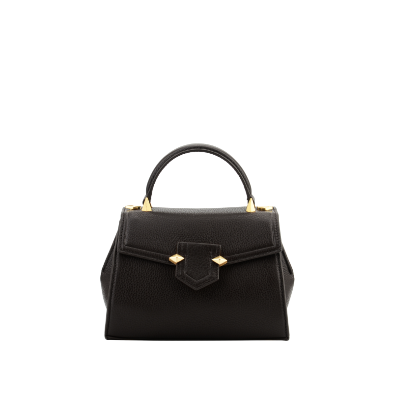 Handbag - cowhide leather POURCHET Black