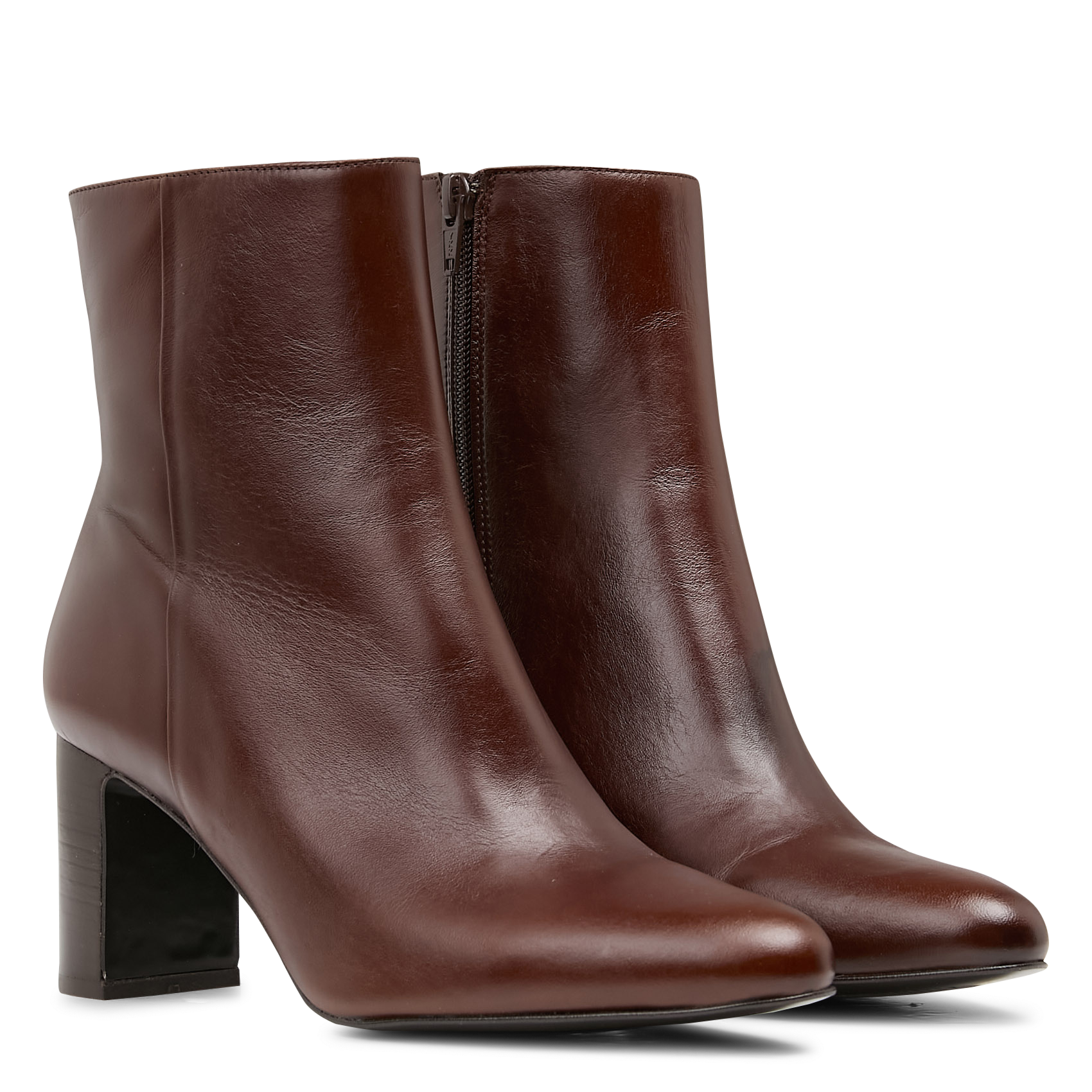 Bianca leather ankle boots BOCAGE Brown