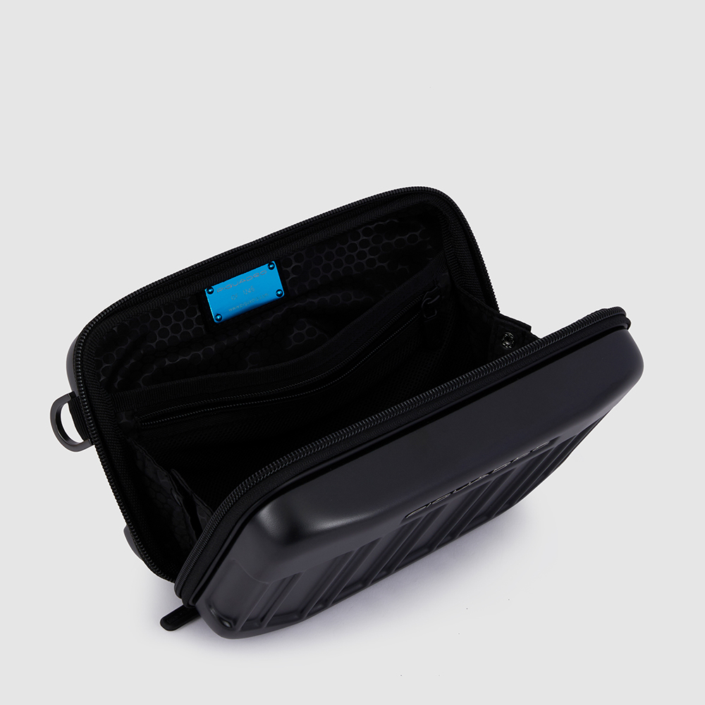 Crossbody bag type personal case with shock protection PIQUADRO Black