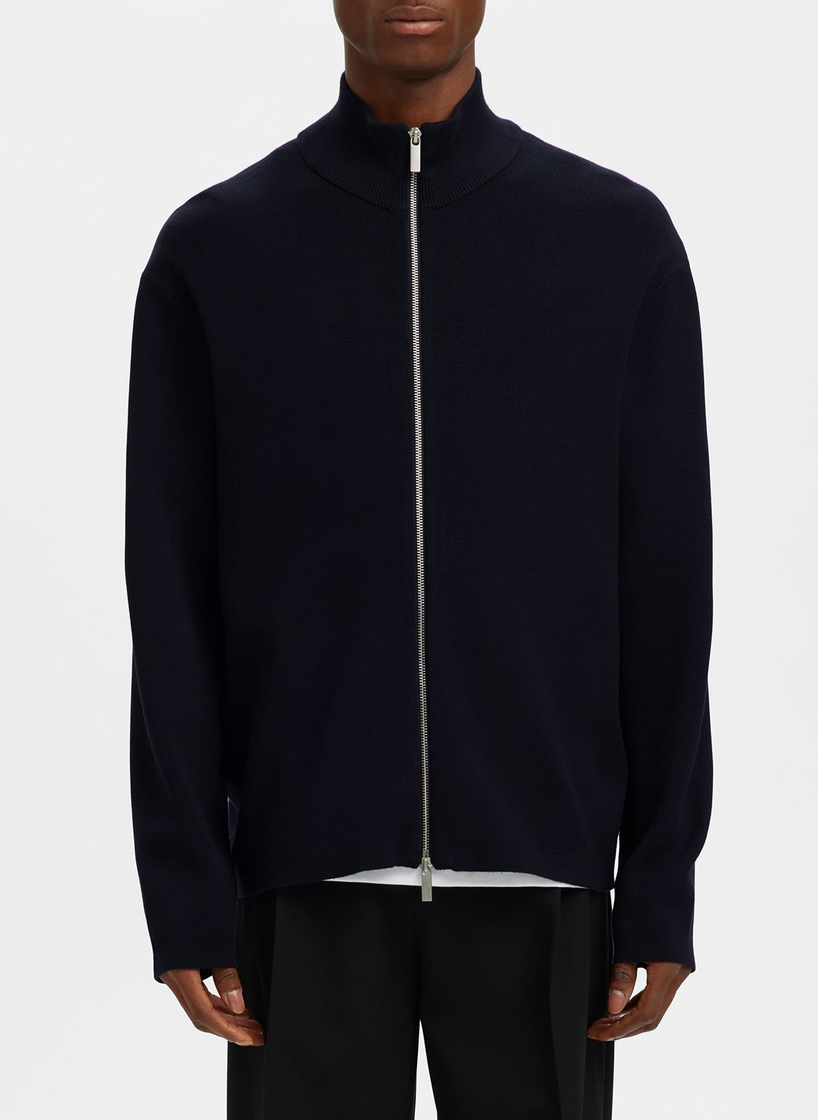 Gilet droit col montant  SELECTED Bleu