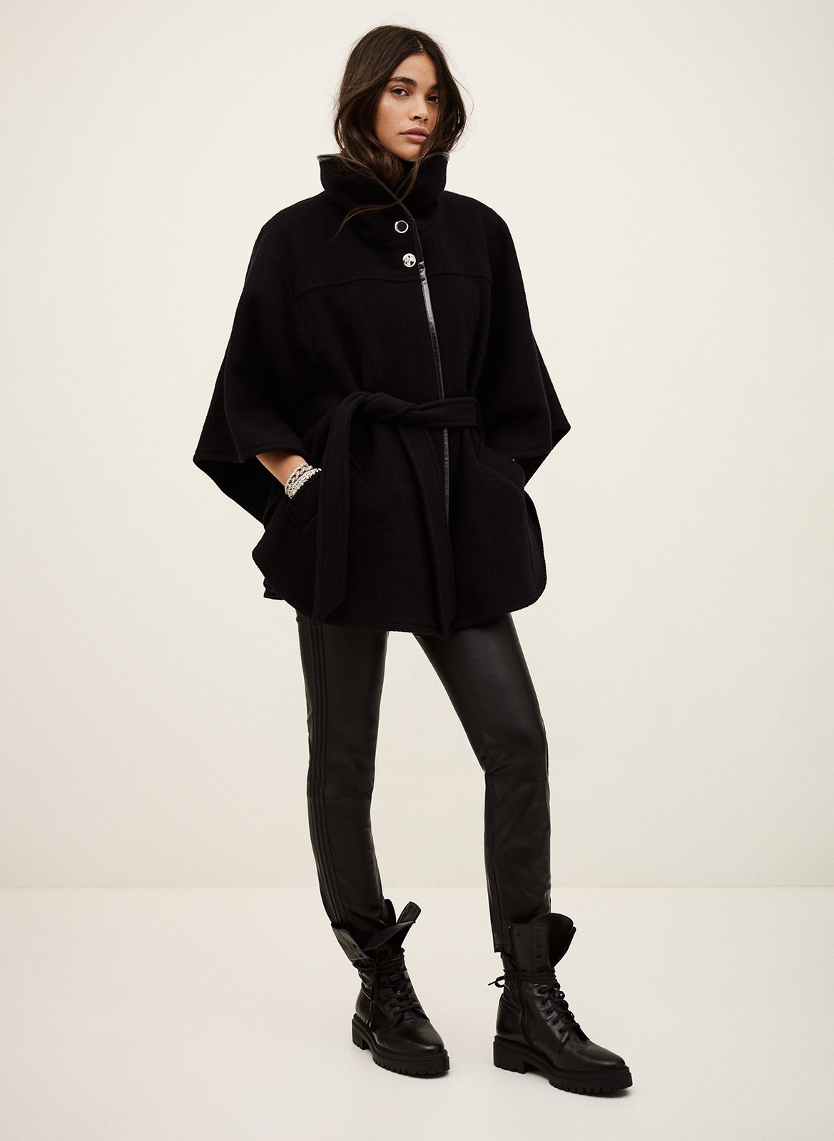 Jas met klassieke kraag BA&SH Blauw