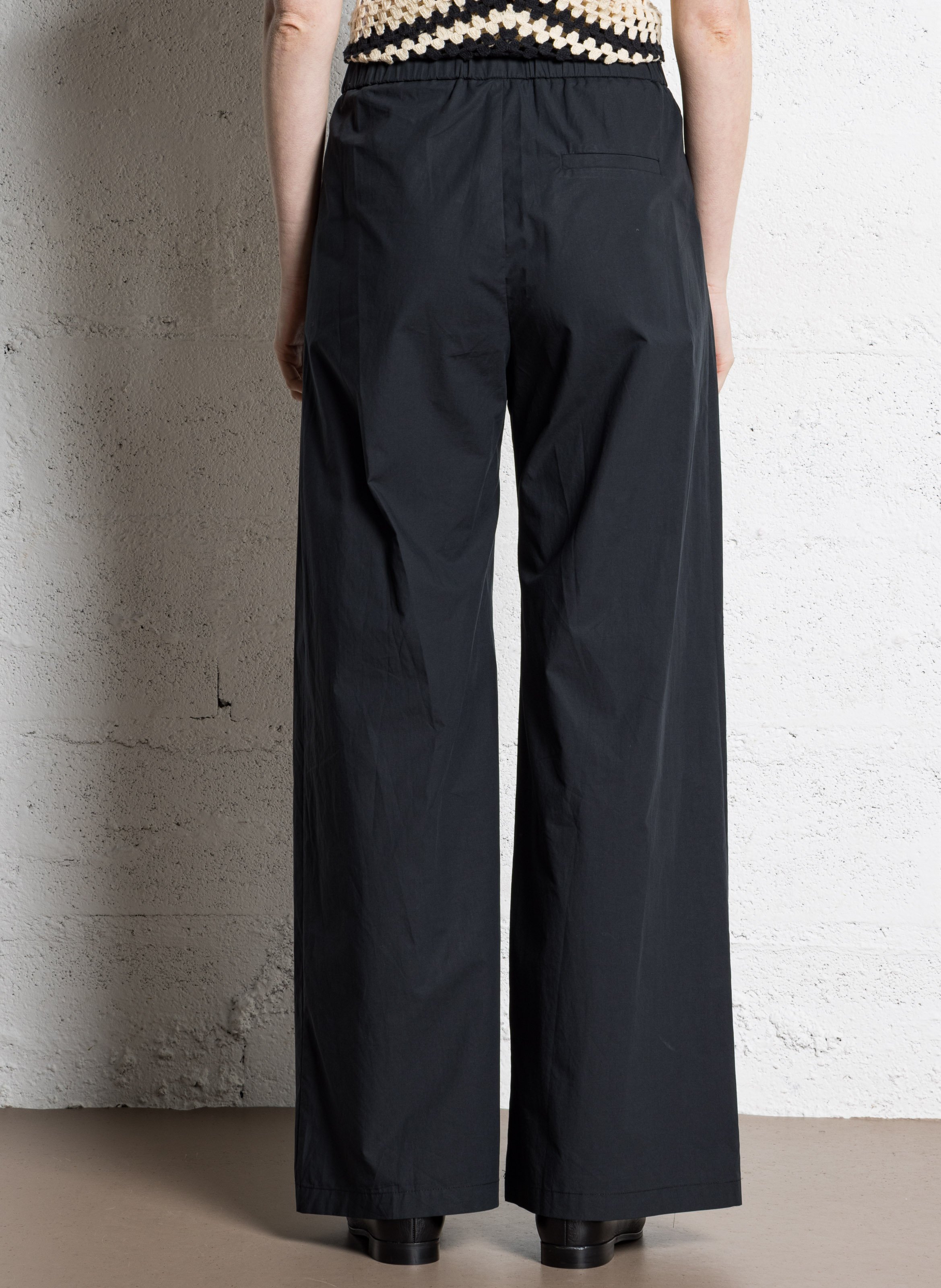 Pantalon large en coton bio SUNCOO Noir