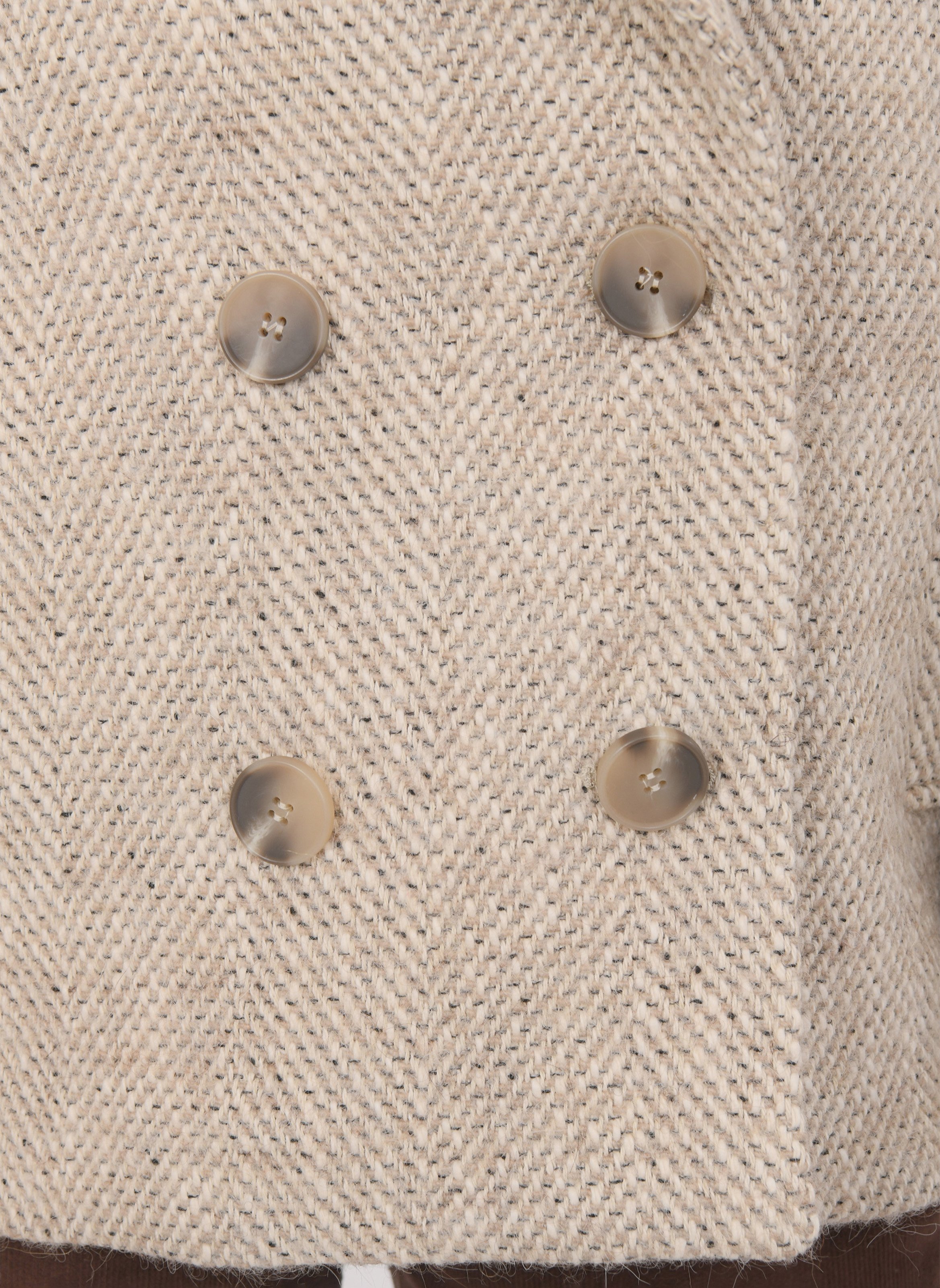 Cabas boutonné en maille chinée KOOKAI Beige