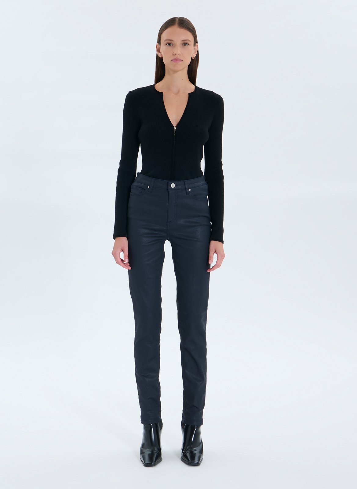 Cotton-blend skinny jeans ZAPA Blue