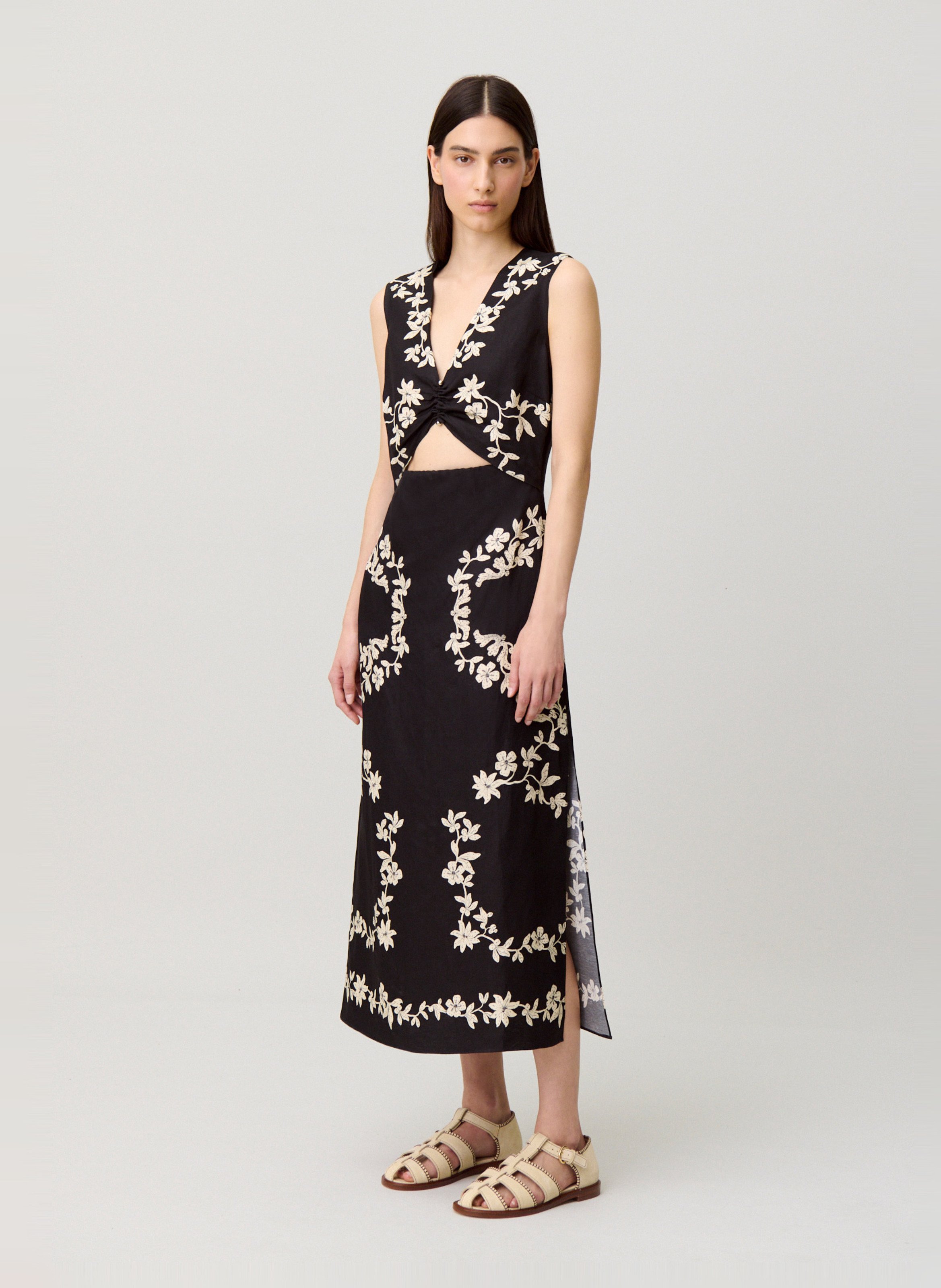 Robe col v imprimée CLAUDIE PIERLOT Multicolore