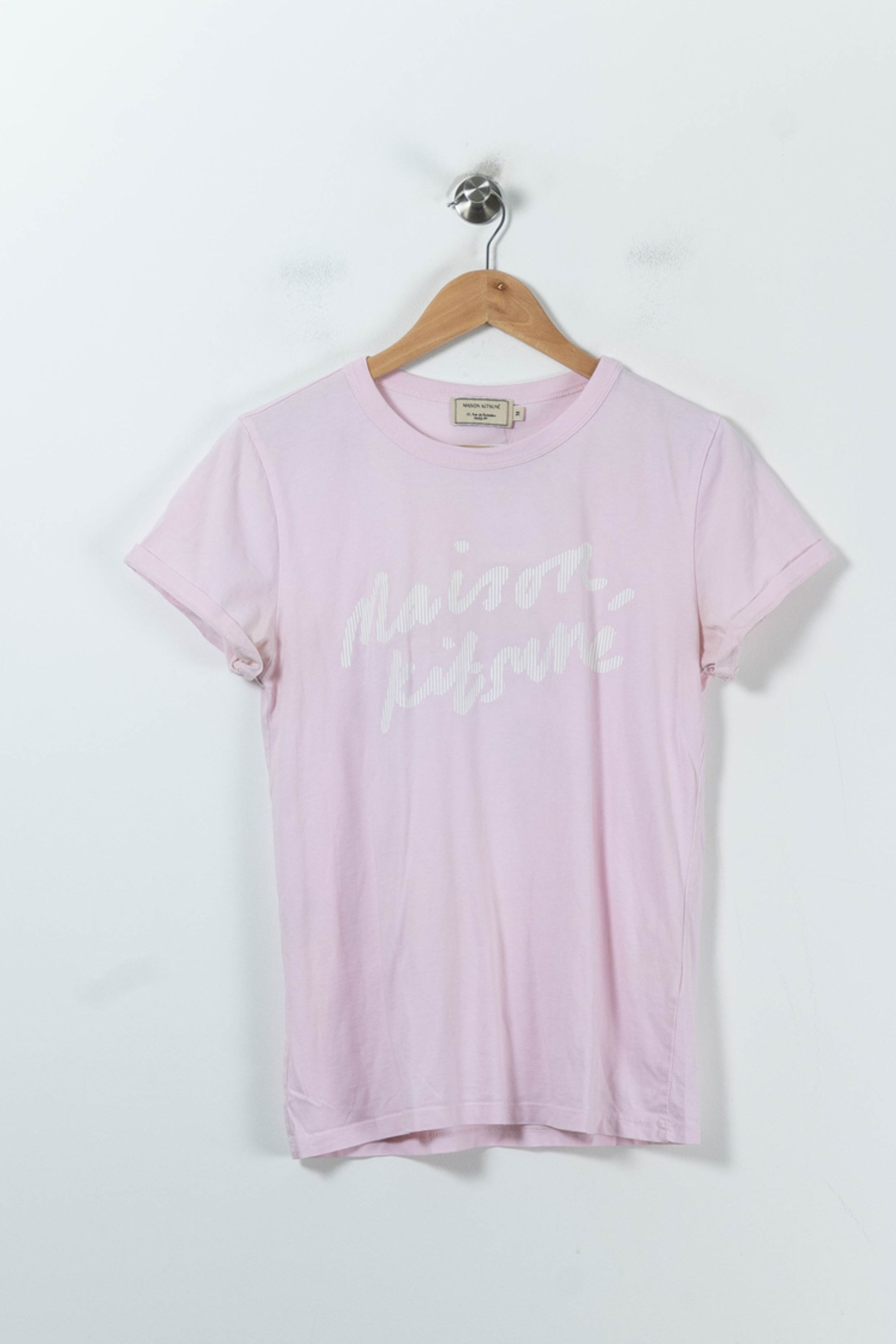 Tommy Badge T-shirt MAISON KITSUNÉ - Seconde main Pink
