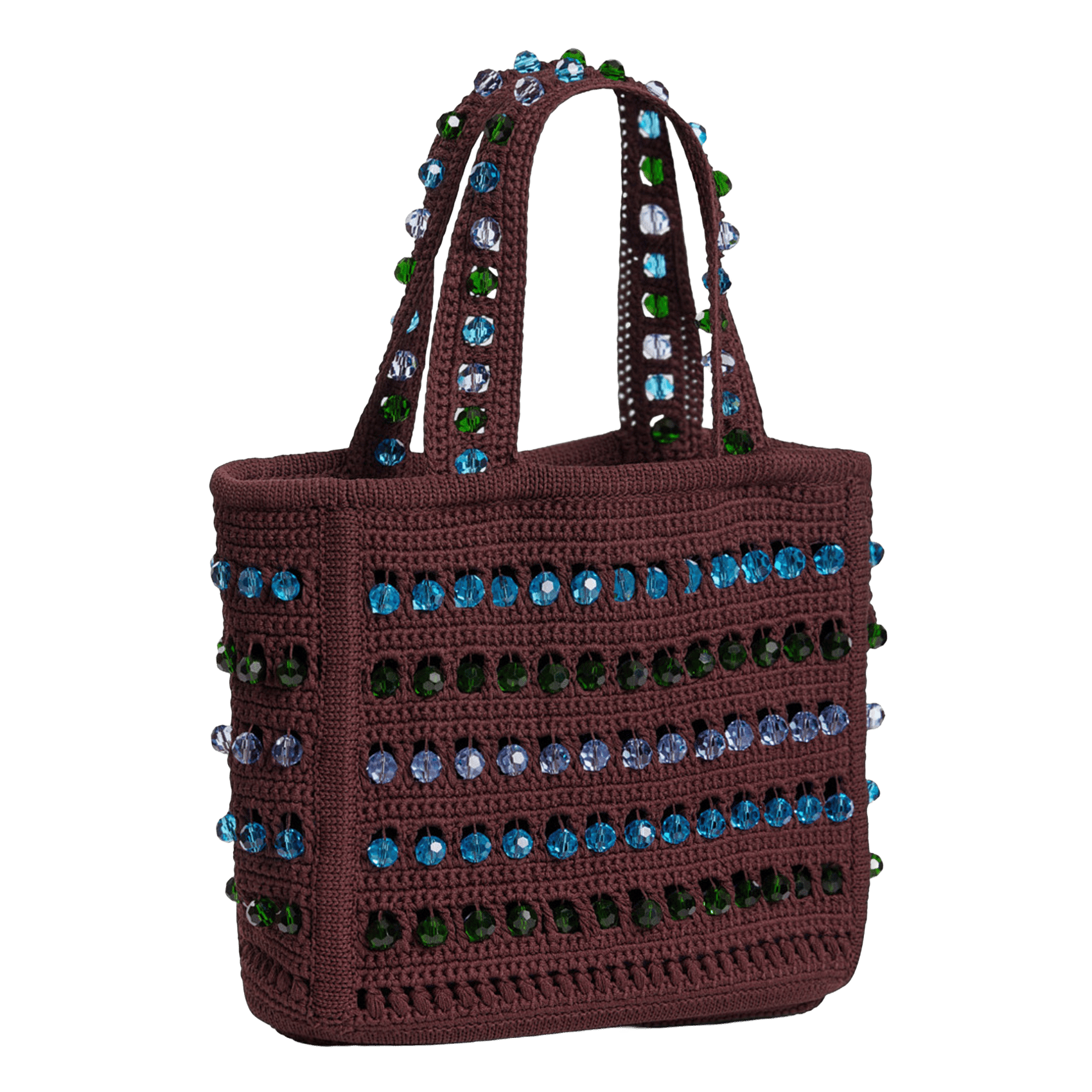 Sac crochet en perles SANDRO Bruin