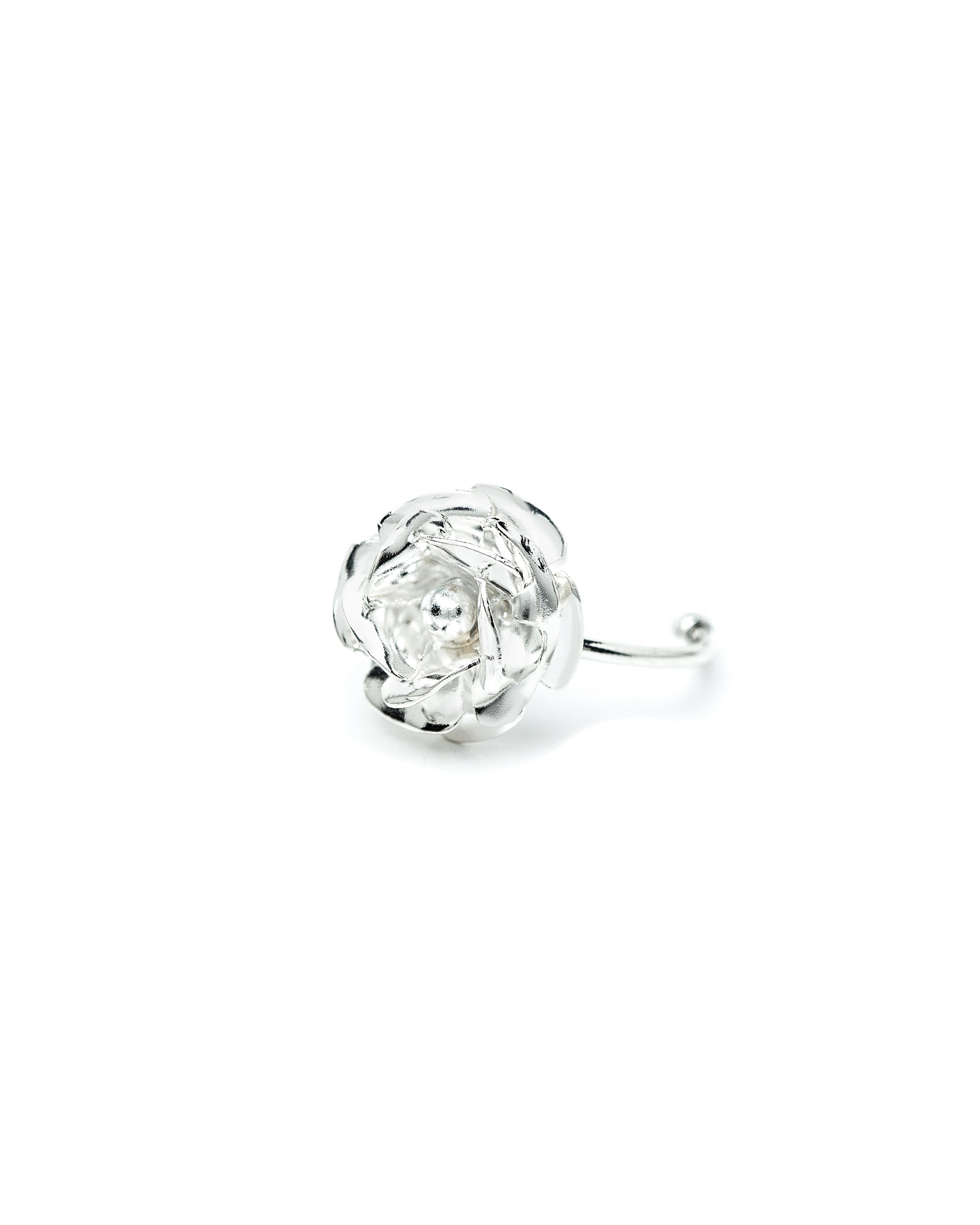 Silver-plated flower ring SilverMONSIEUR SIMONE