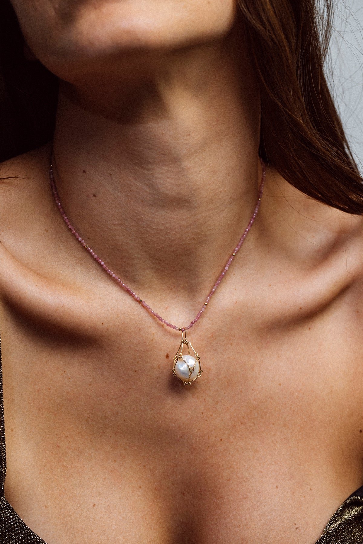 Necklace 40cm - tourmaline YAY Golden