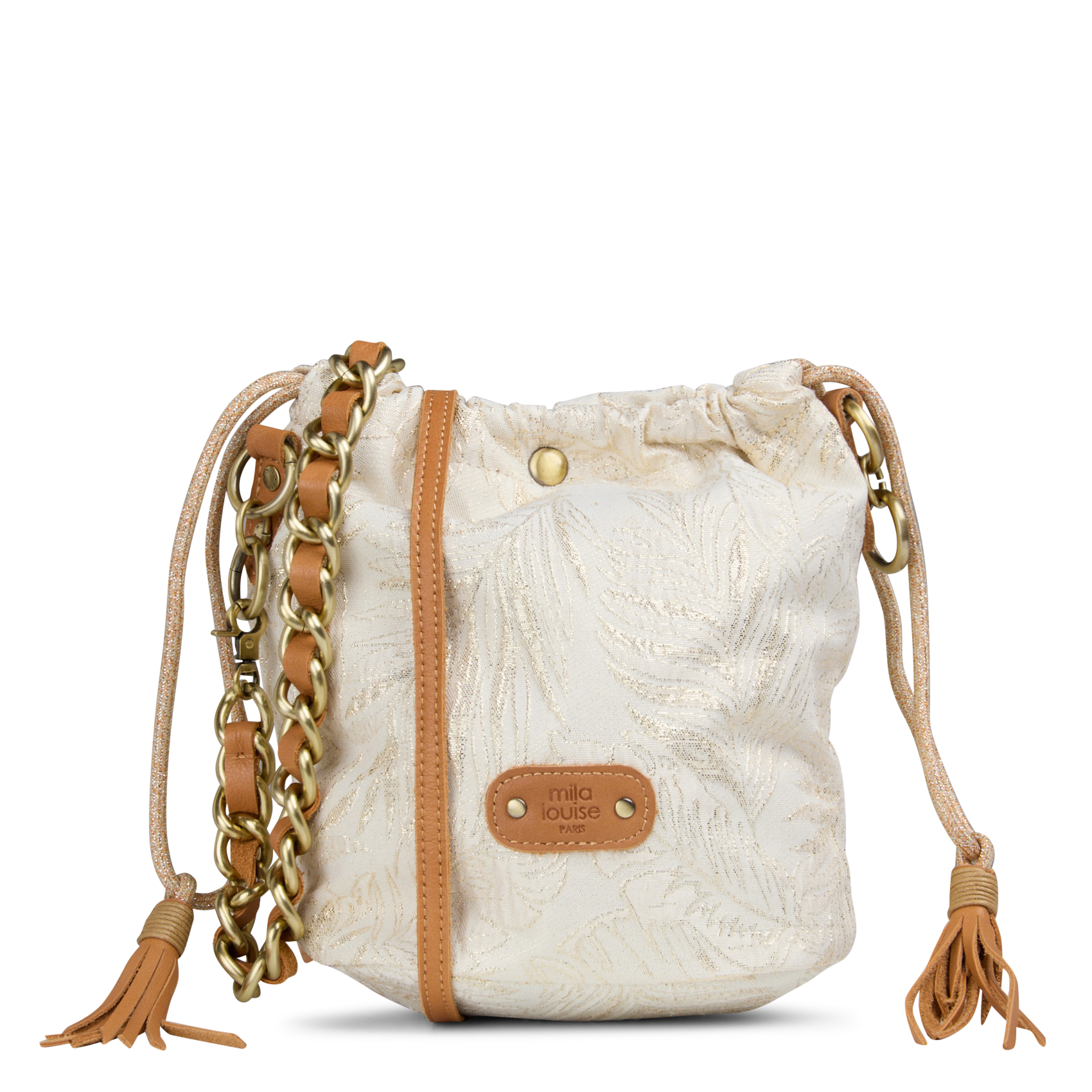 Emmertas met glitterpatronen MILA LOUISE Beige