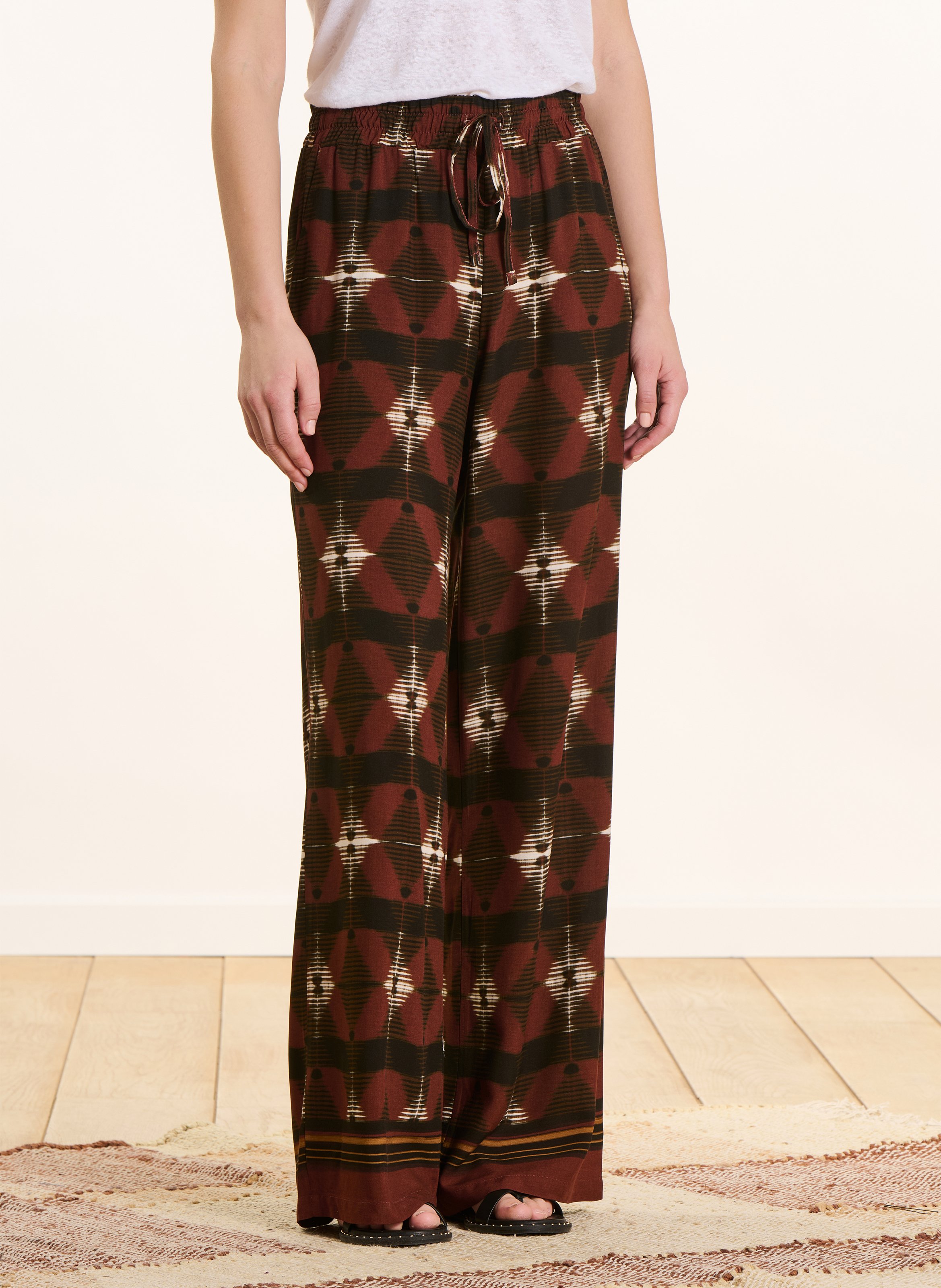 Coupe large imprimé LA FEE MARABOUTEE Marron