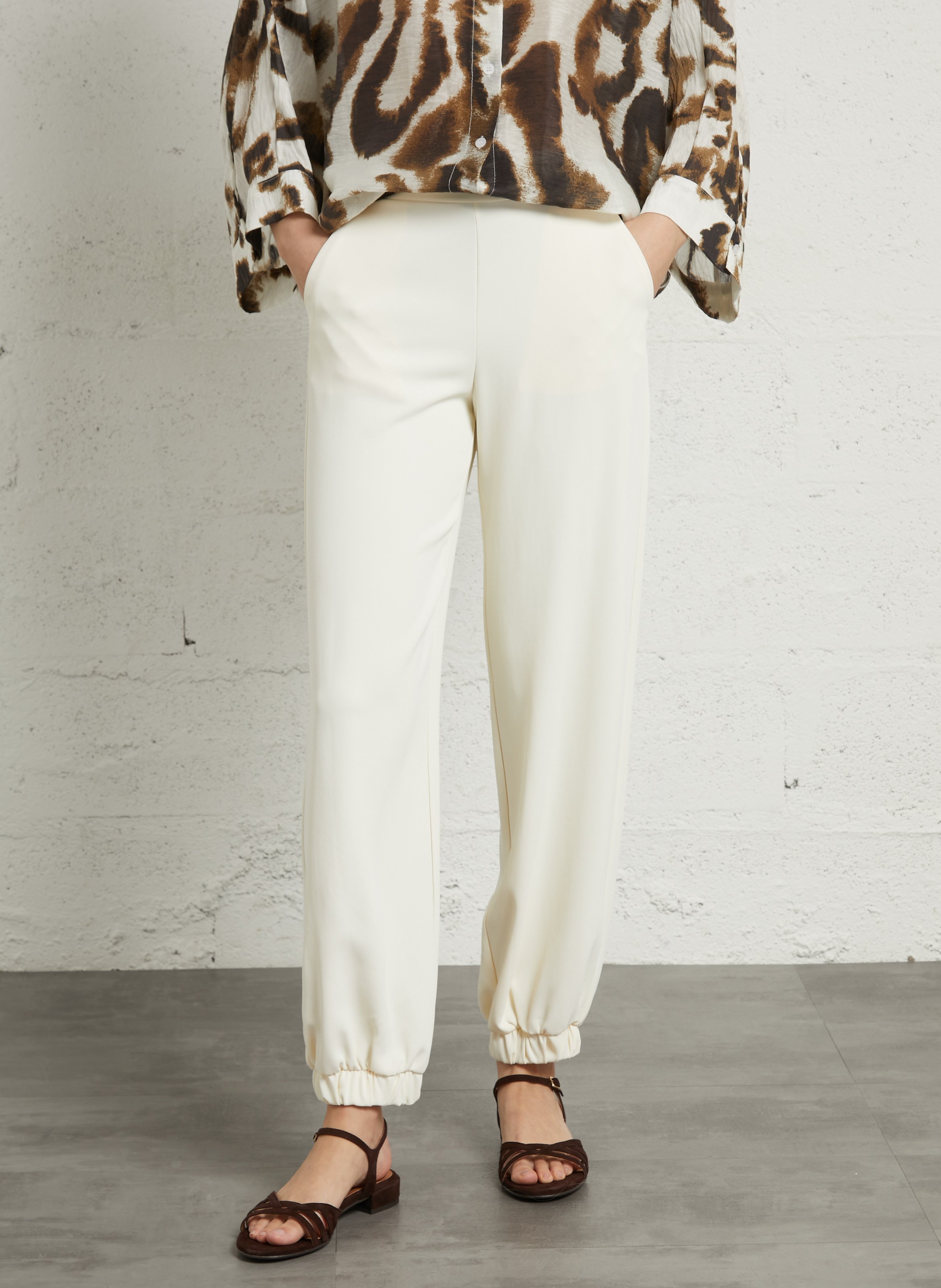 Aansluitende stretch broek IMPERIAL Wit