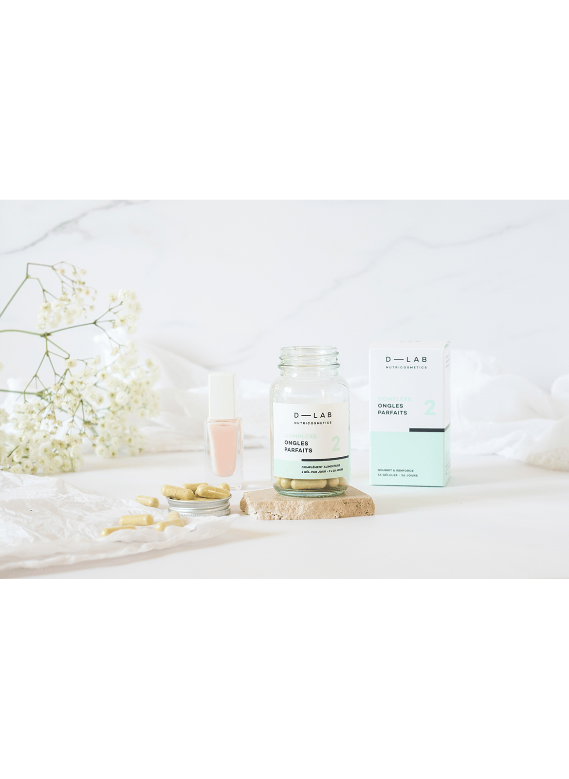 Voedingssupplement voor perfecte nagels D-LAB NUTRICOSMETICS No color