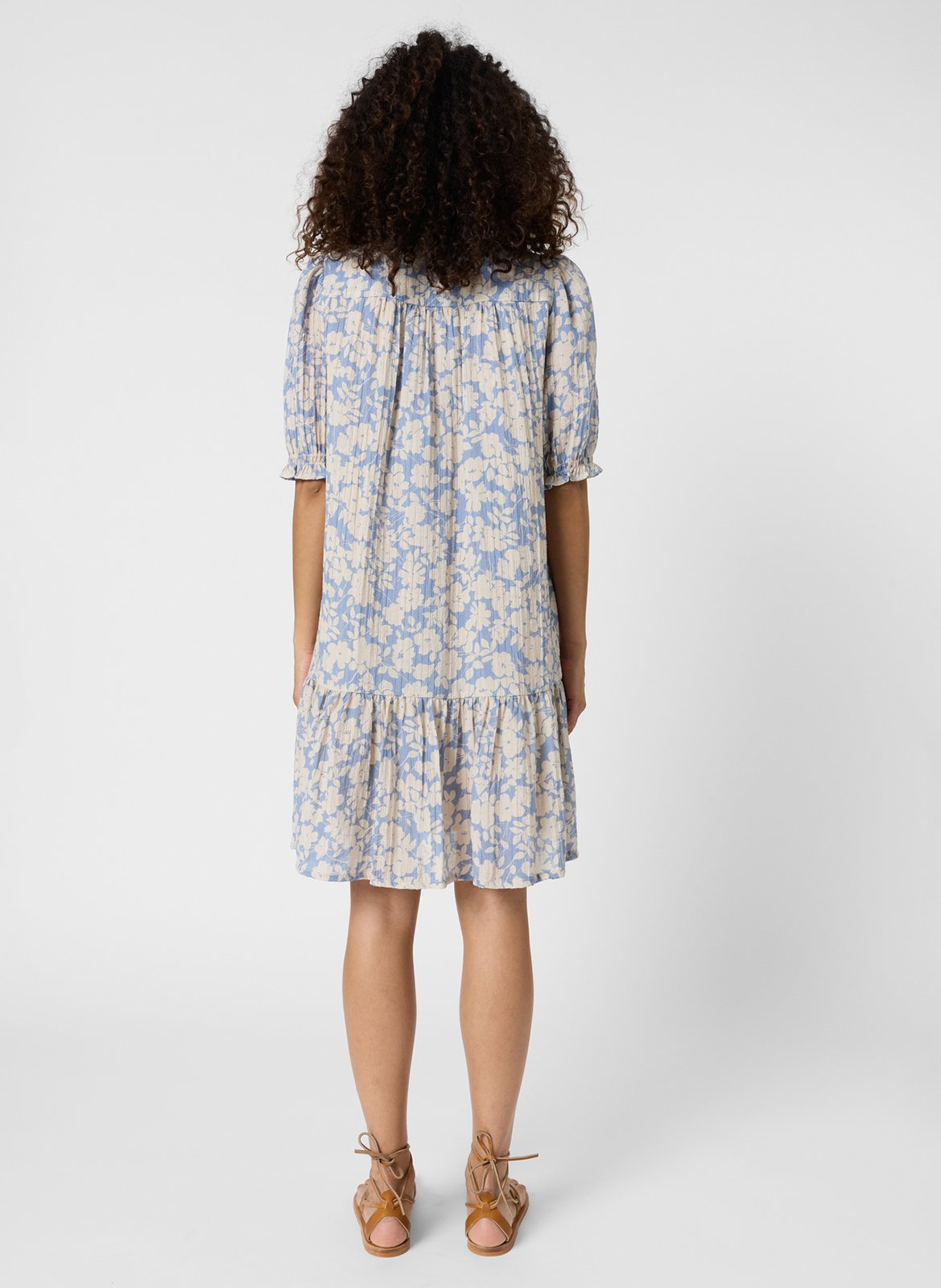 Kurzes bedrucktes Kleid mit Stehkragen GERARD DAREL Blau