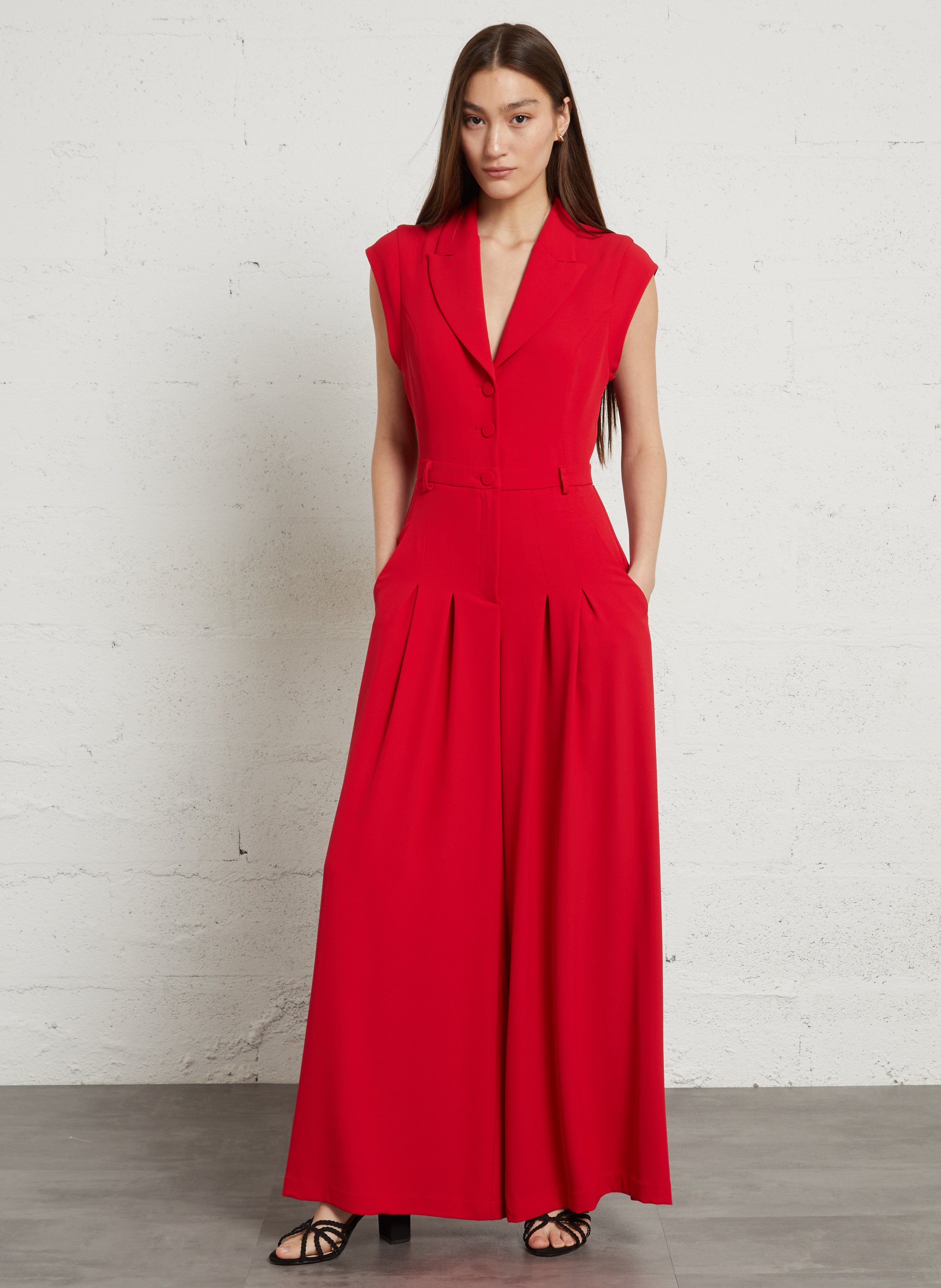 Sandalen aus Veloursleder mit Absatz COSMOPARIS Schwarz