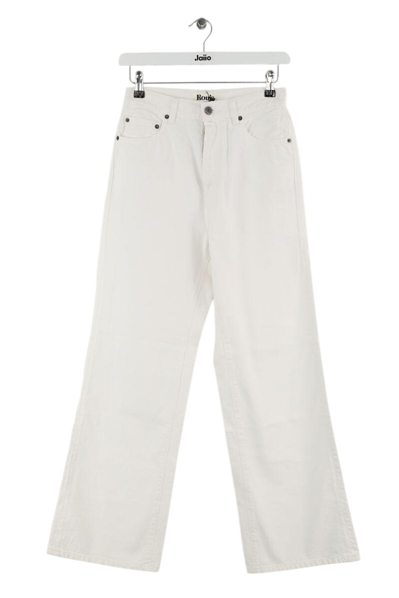 Straight cotton-blend pants ROUJE - Seconde Main White