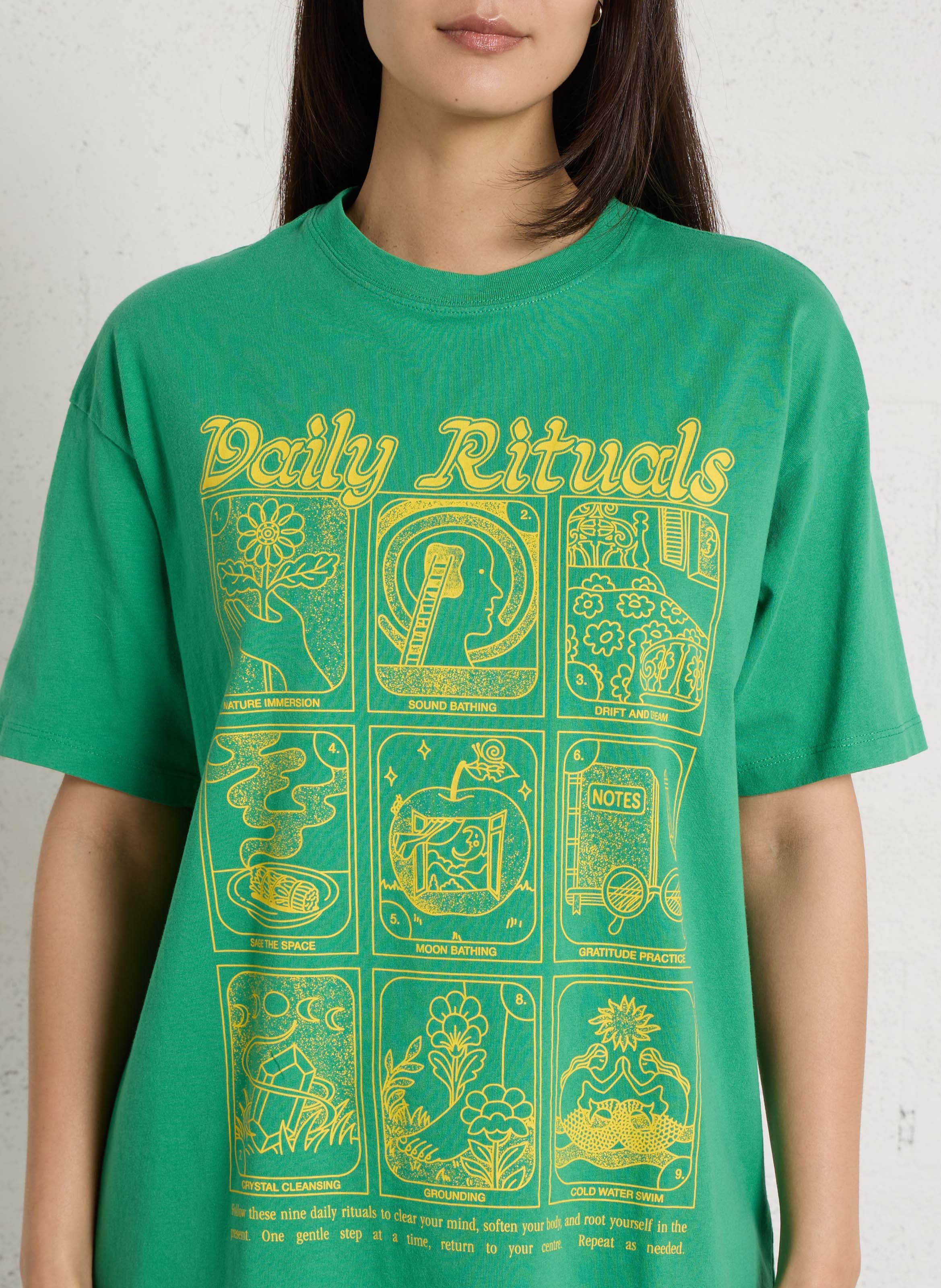 Tee-shirt oversize manches courtes imprimé DAMSON MADDER Vert