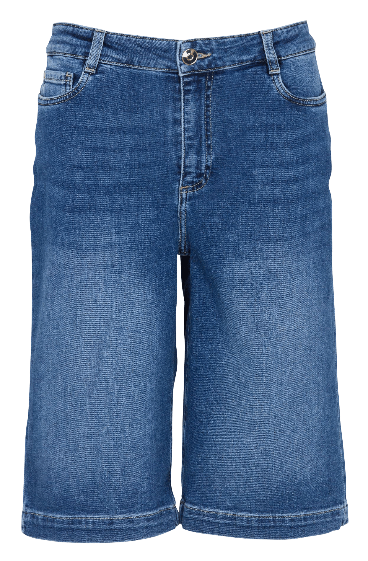 Bermuda droit taille haute en denim MAISON 123 Bleu