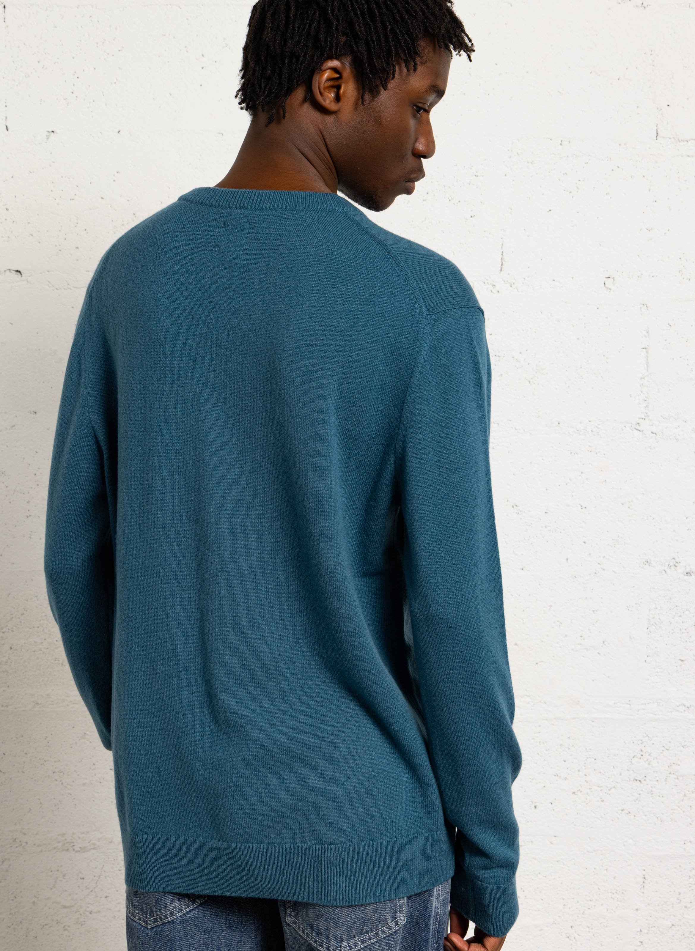 Regular-fit round-neck cashmere sweater AU PRINTEMPS PARIS Blue