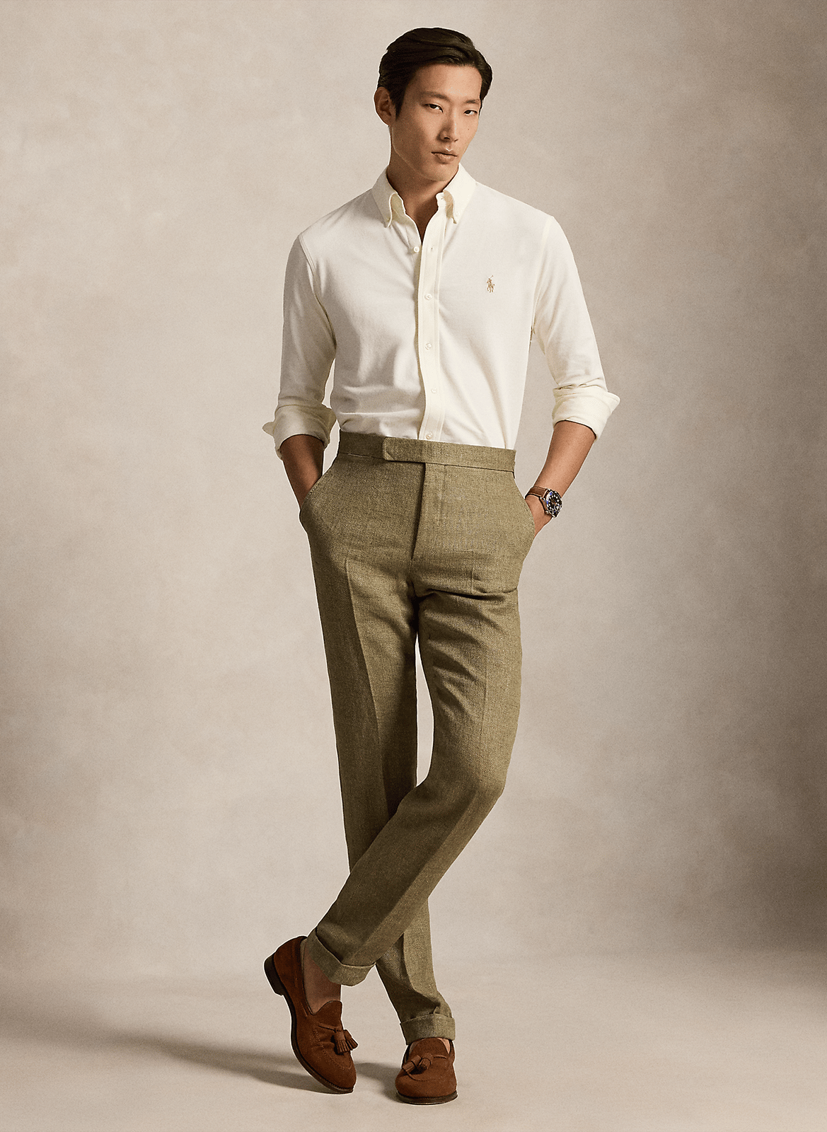 Fitted knit shirt | Beige POLO RALPH LAUREN Men