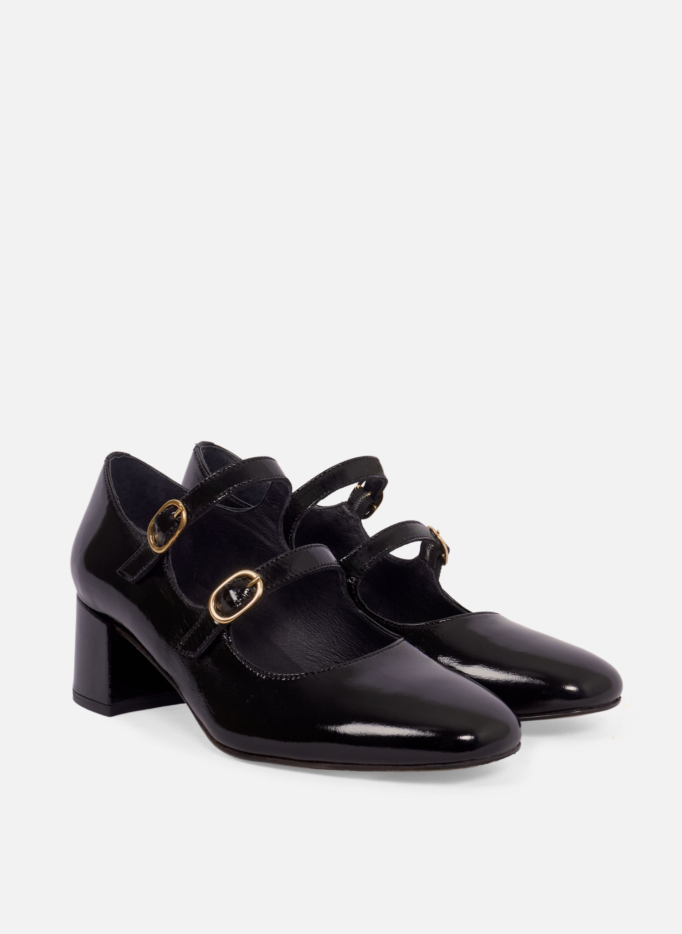 Babies talon jeanne cuir vernis JULES & JENN Noir