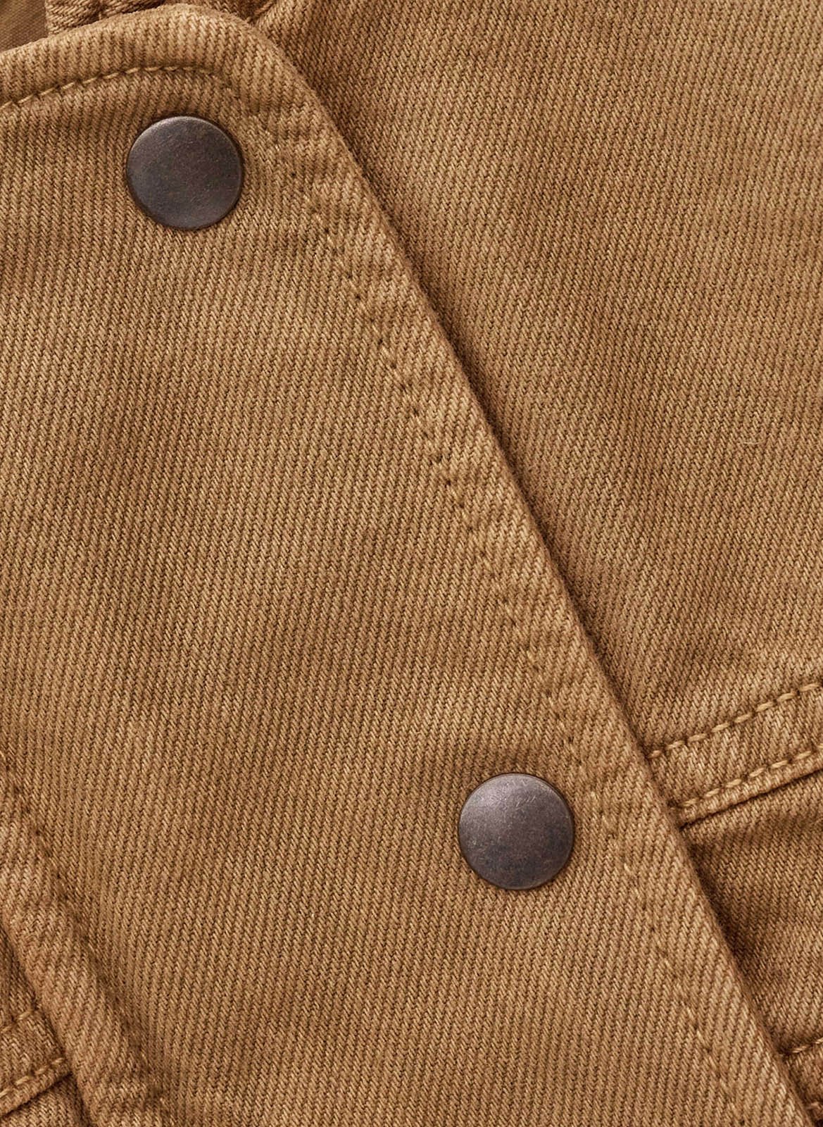 Veste col mao en coton mélangé BA&SH Marron