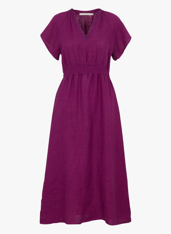 Flowy linen maxi dress Purple La fee maraboutee - Women | Place des Tendances Flowy linen maxi dress Purple La fee maraboutee - Women | Place des Tendances
