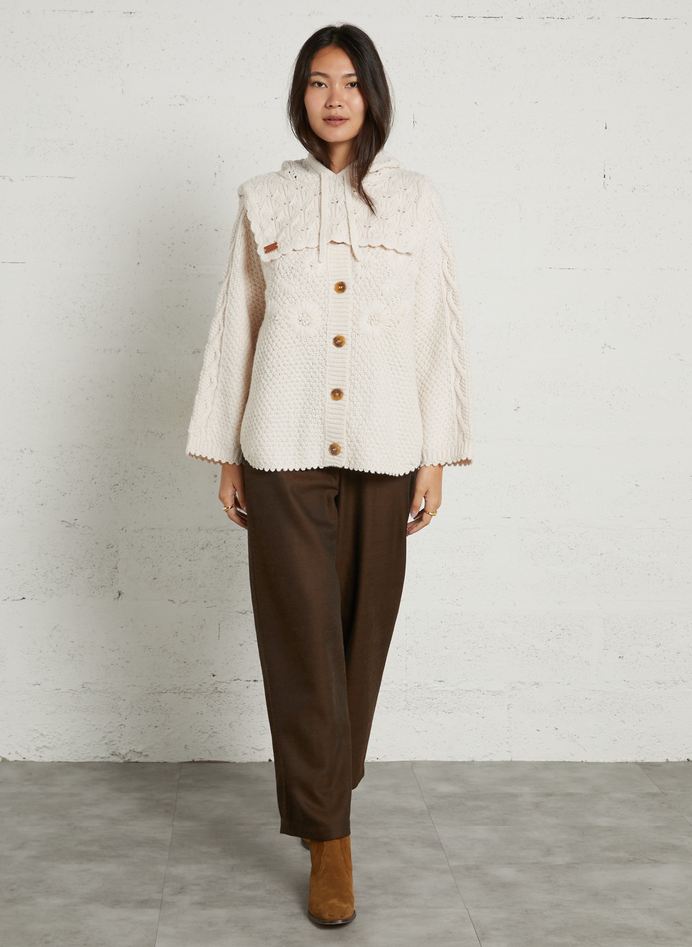 Vest met ronde hals LOUISE MISHA Beige