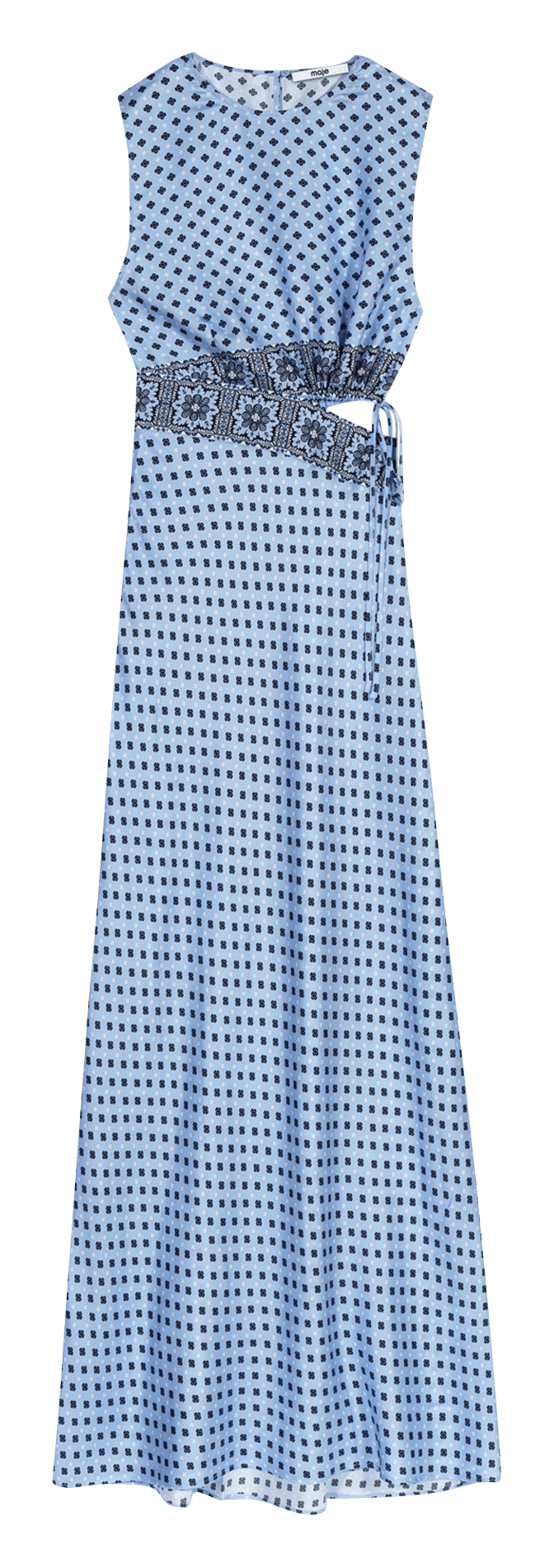 Robe longue asymétrique MAJE Bleu