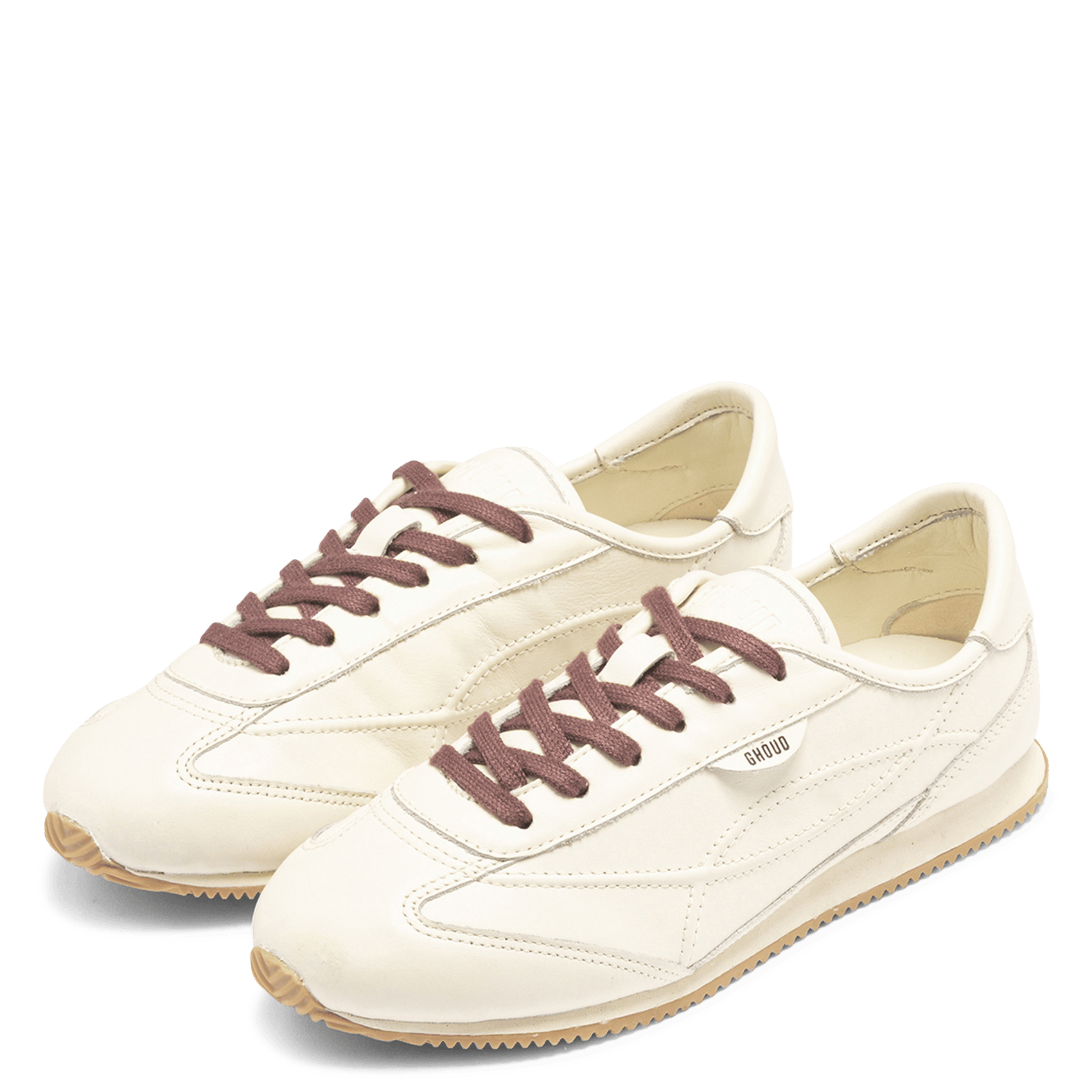 Lage, leren sneakers | Beige GHOUD VENICE Dames