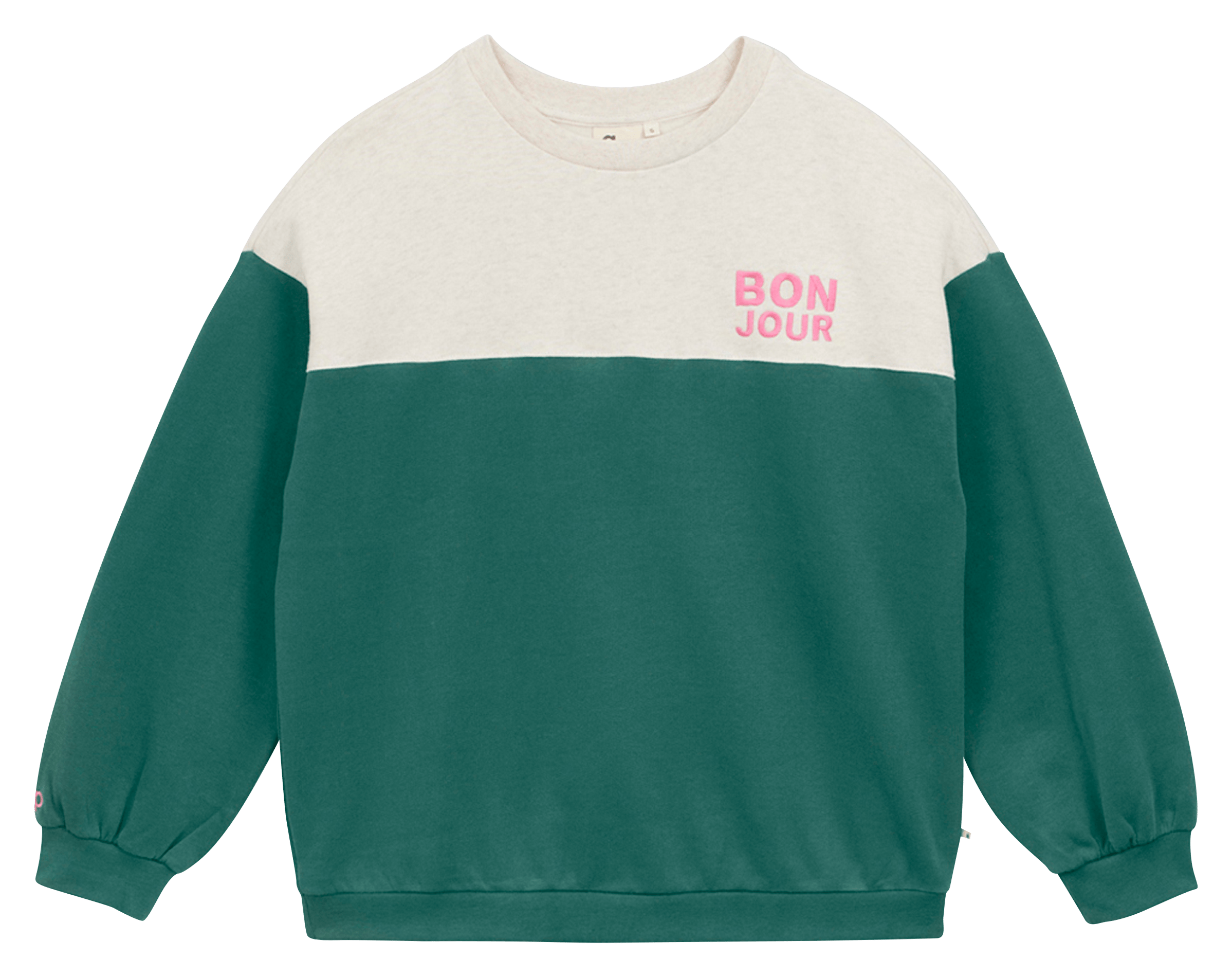 Round neck sweatshirt with wide stripes A.P Green