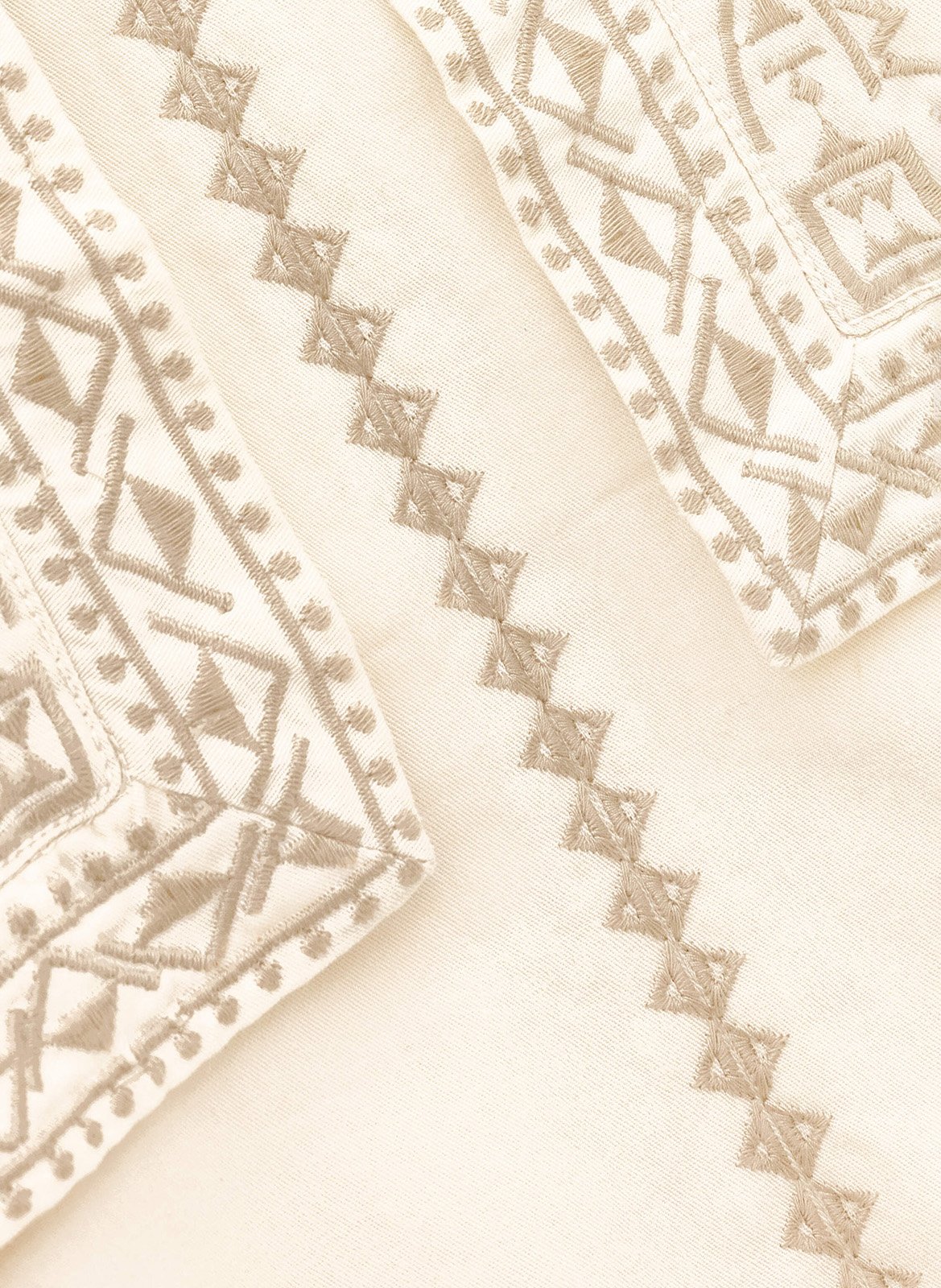 Henley-Bluse mit Stickerei BA&SH Beige