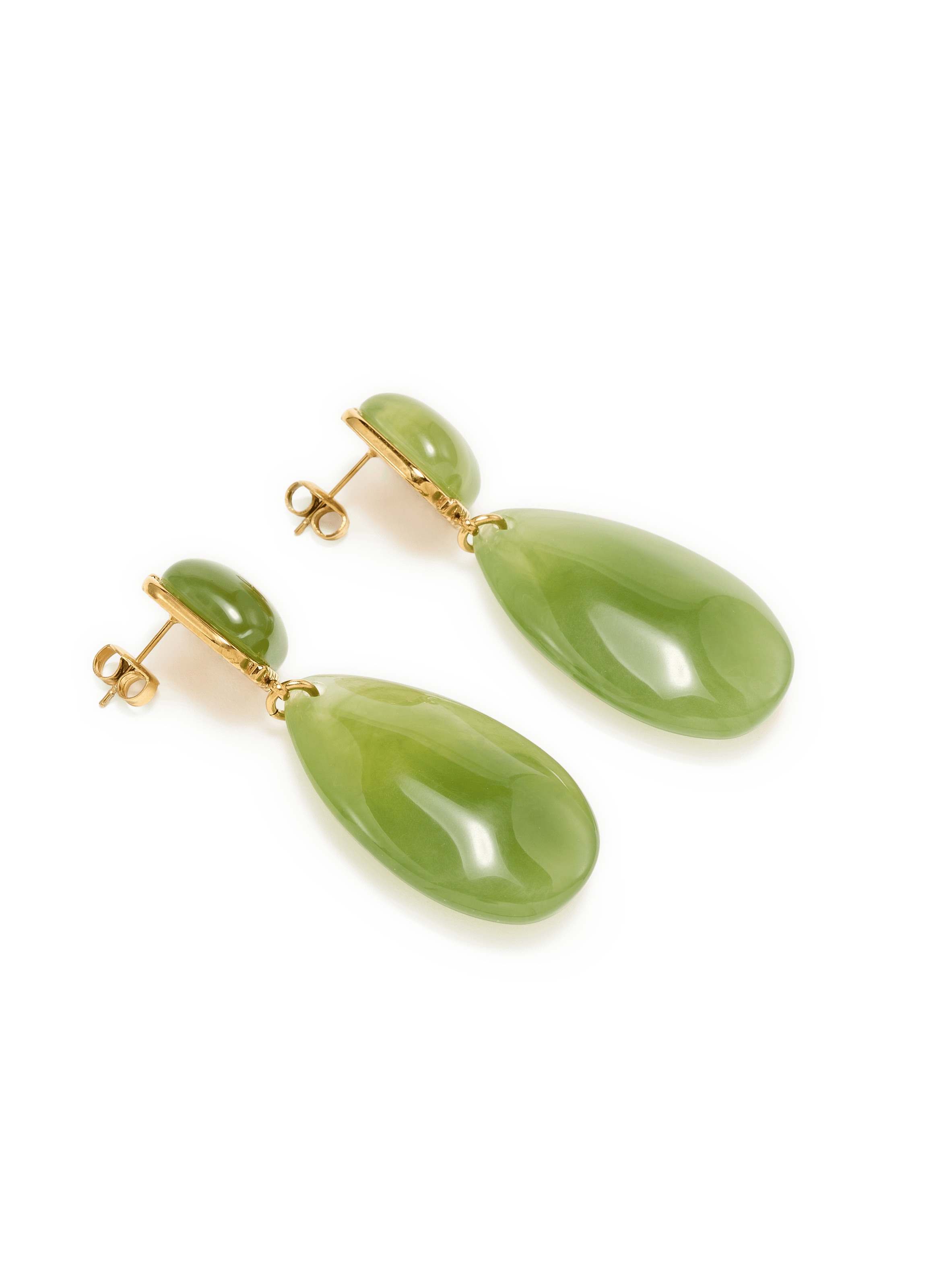 Chunky resin earrings AU PRINTEMPS PARIS Green