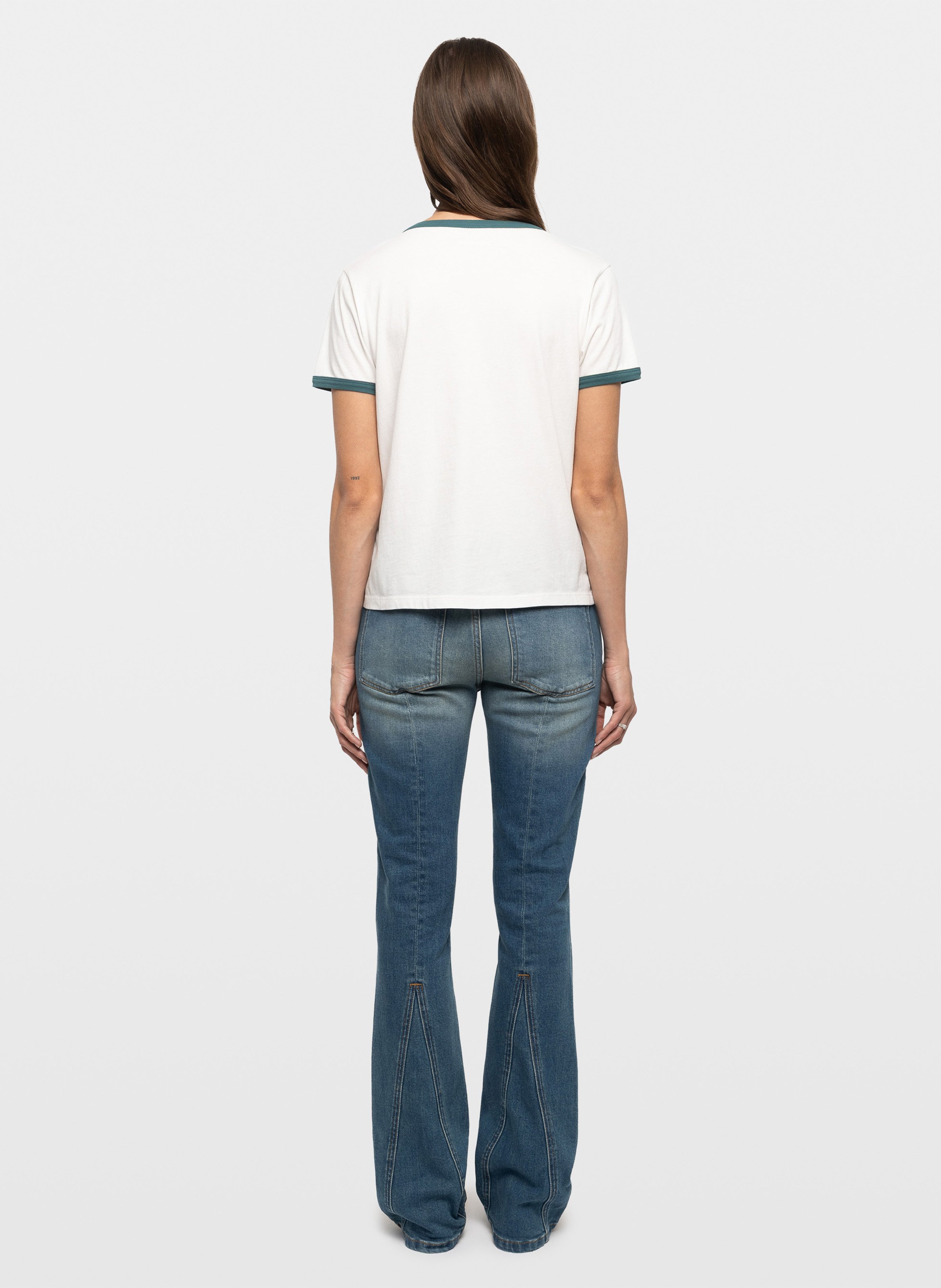 Gerades T-Shirt aus Baumwolle, bestickt | Weiss ZADIG&VOLTAIRE Damen