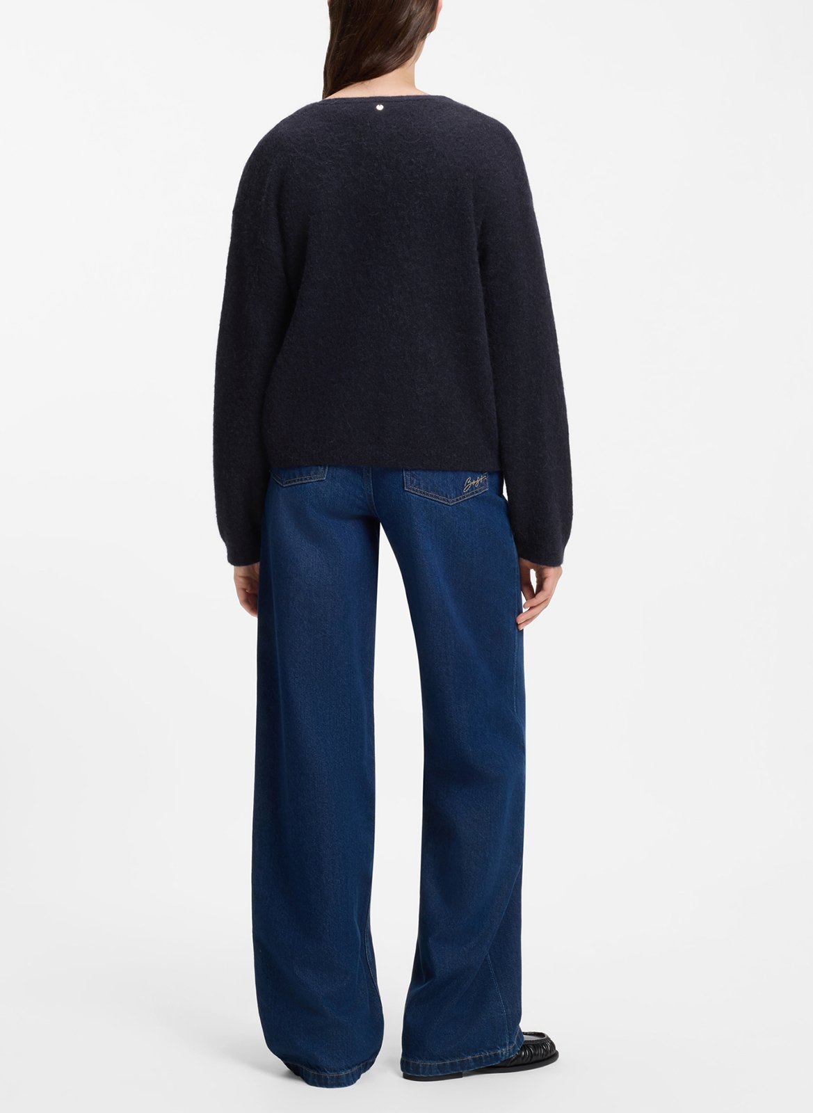 Loose-fit V-neck sweater BOSS Blue