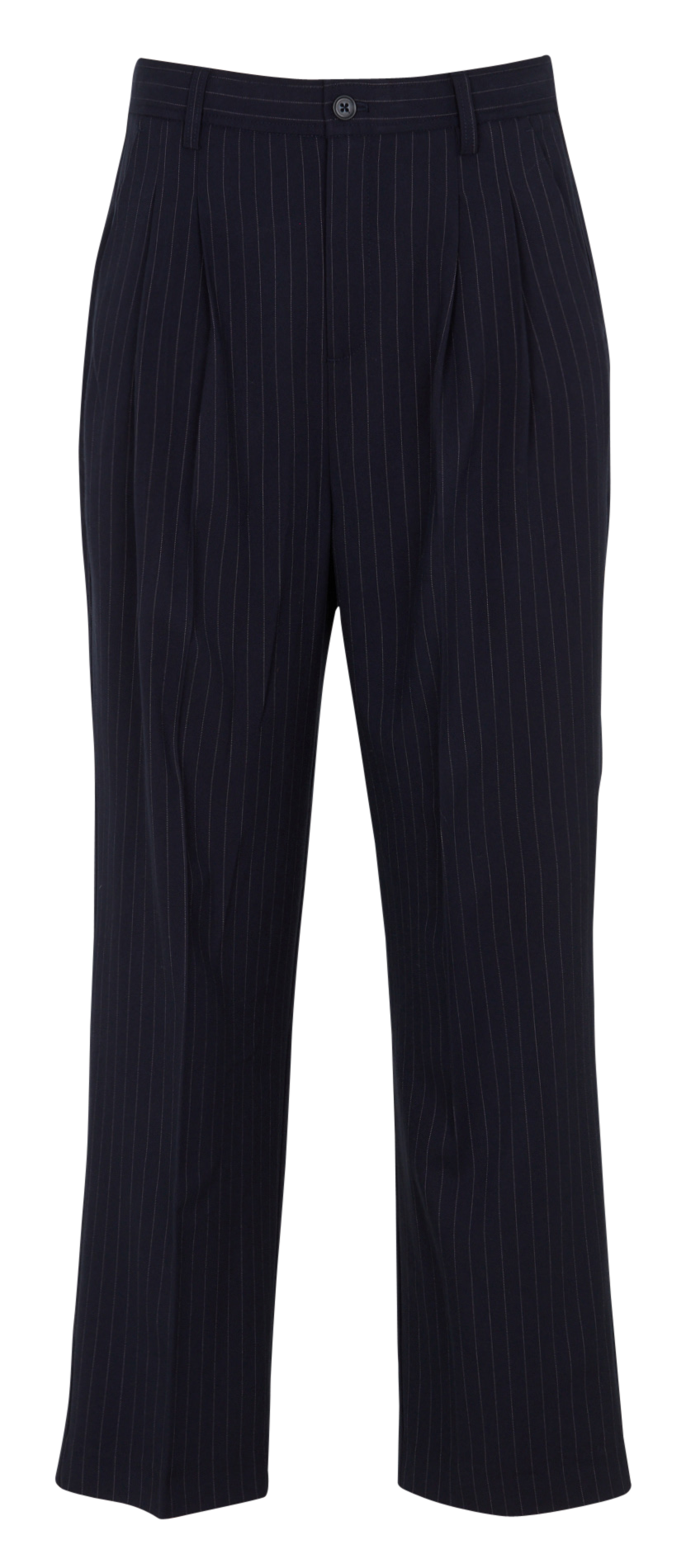 Gestreifte Anzughose mit Bügelfalten CASUAL FRIDAY Blau