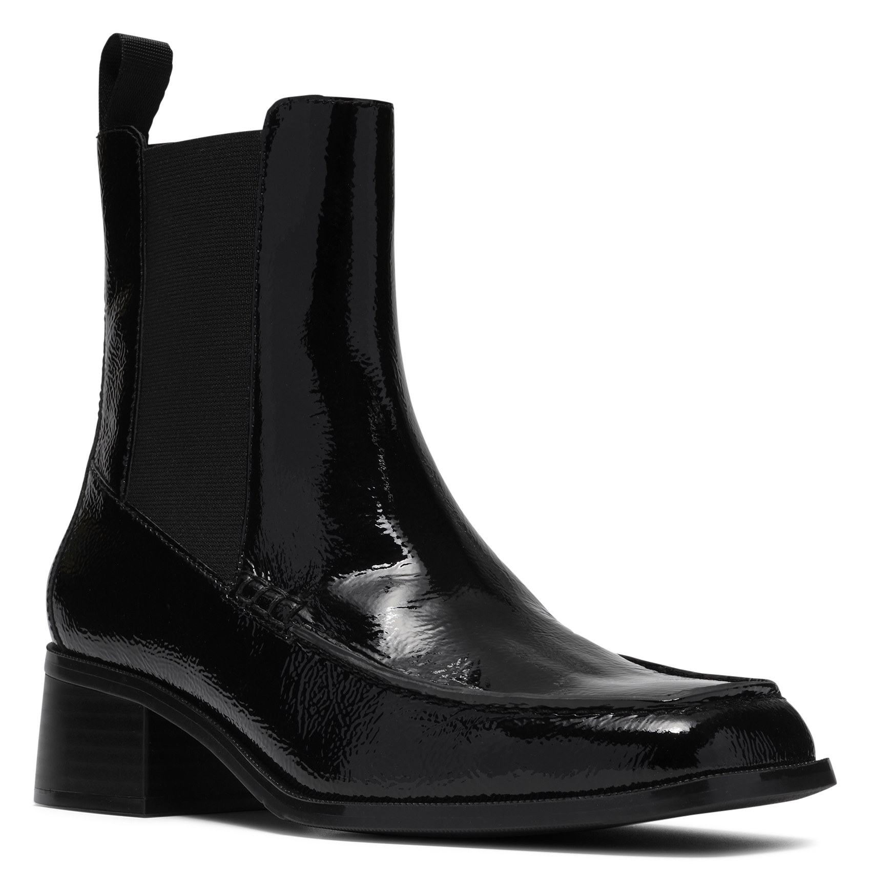 Lederstiefeletten mit Absatz CLARKS Schwarz
