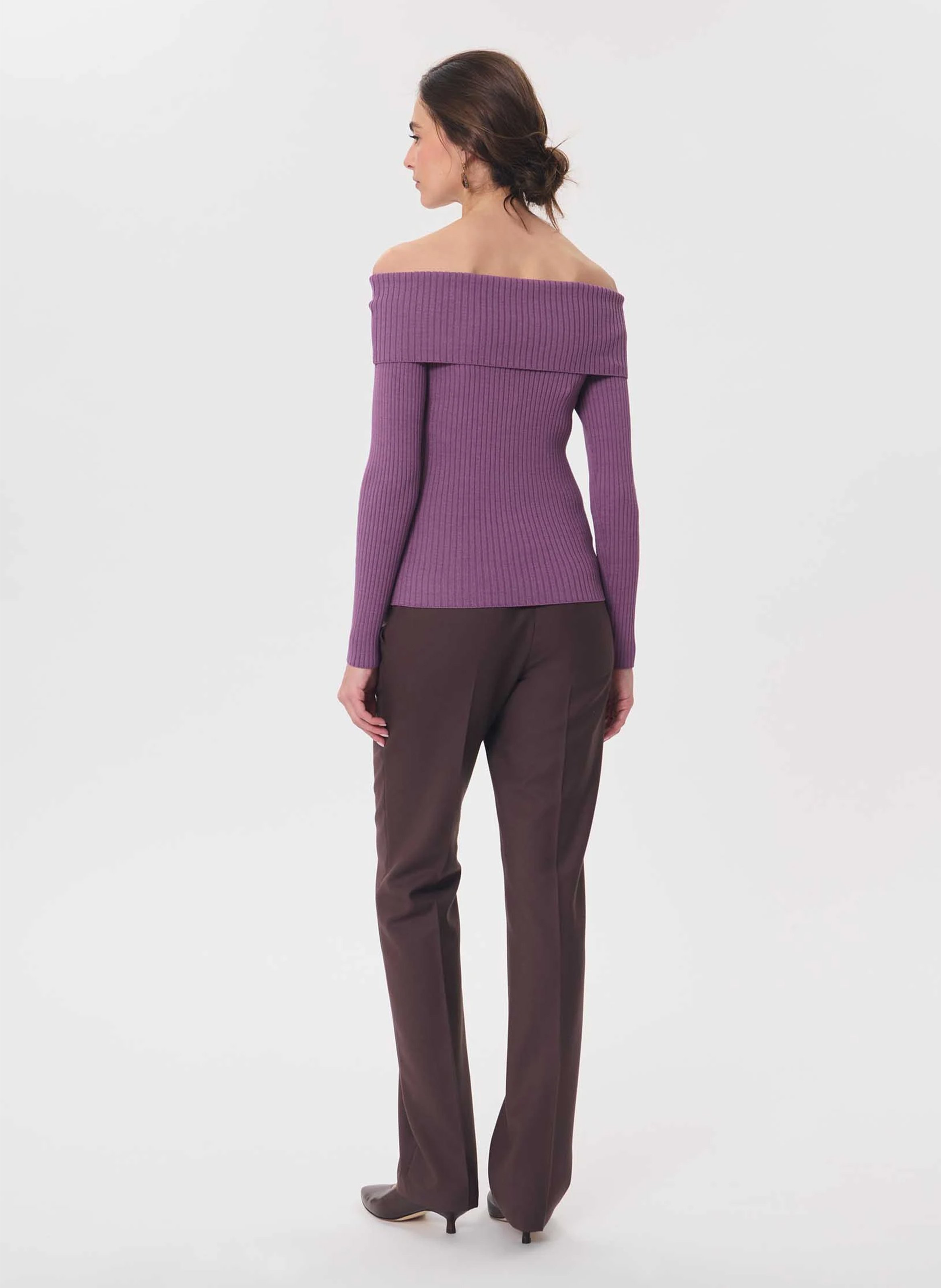 Straight fit, Bardot neckline TARA JARMON Purple