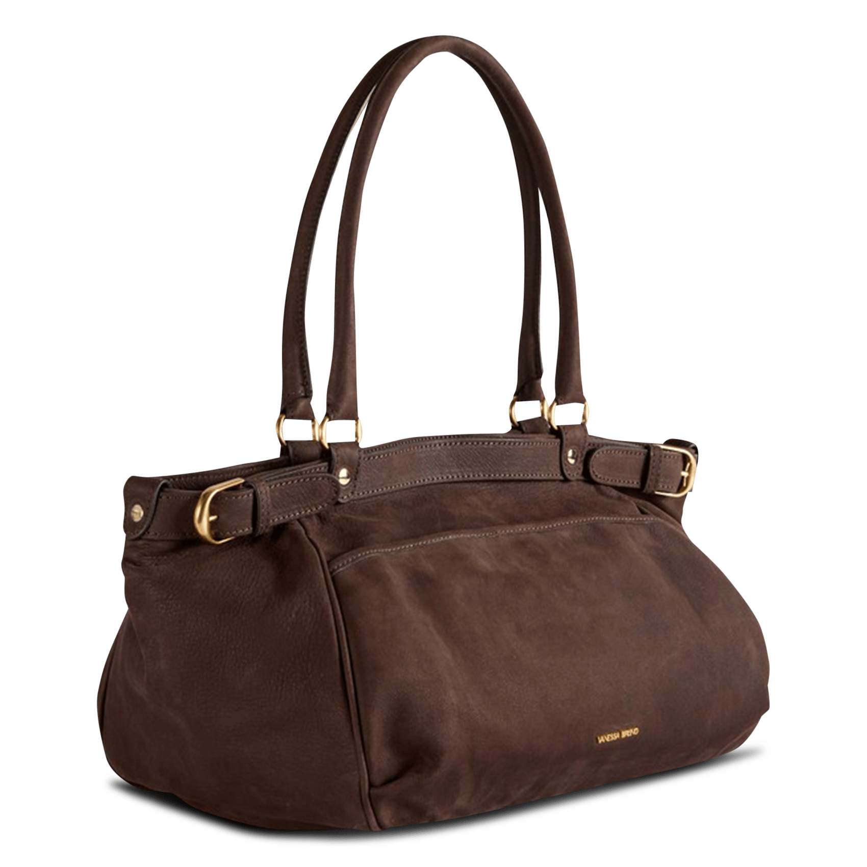 Handtasche aus Leder VANESSA BRUNO Braun