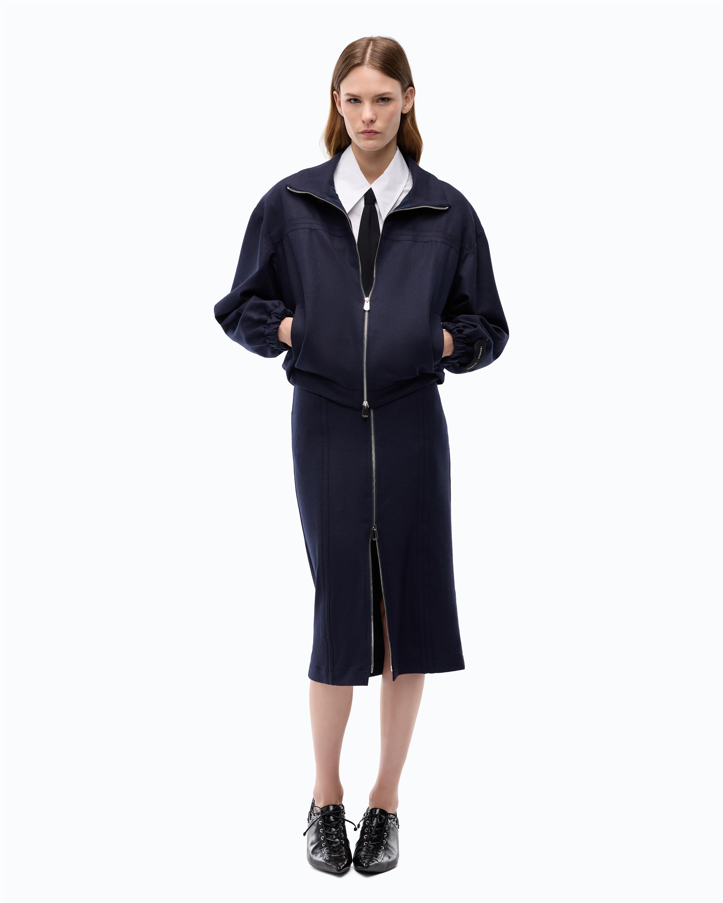 Bomber oversize en flanelle PINKO Bleu