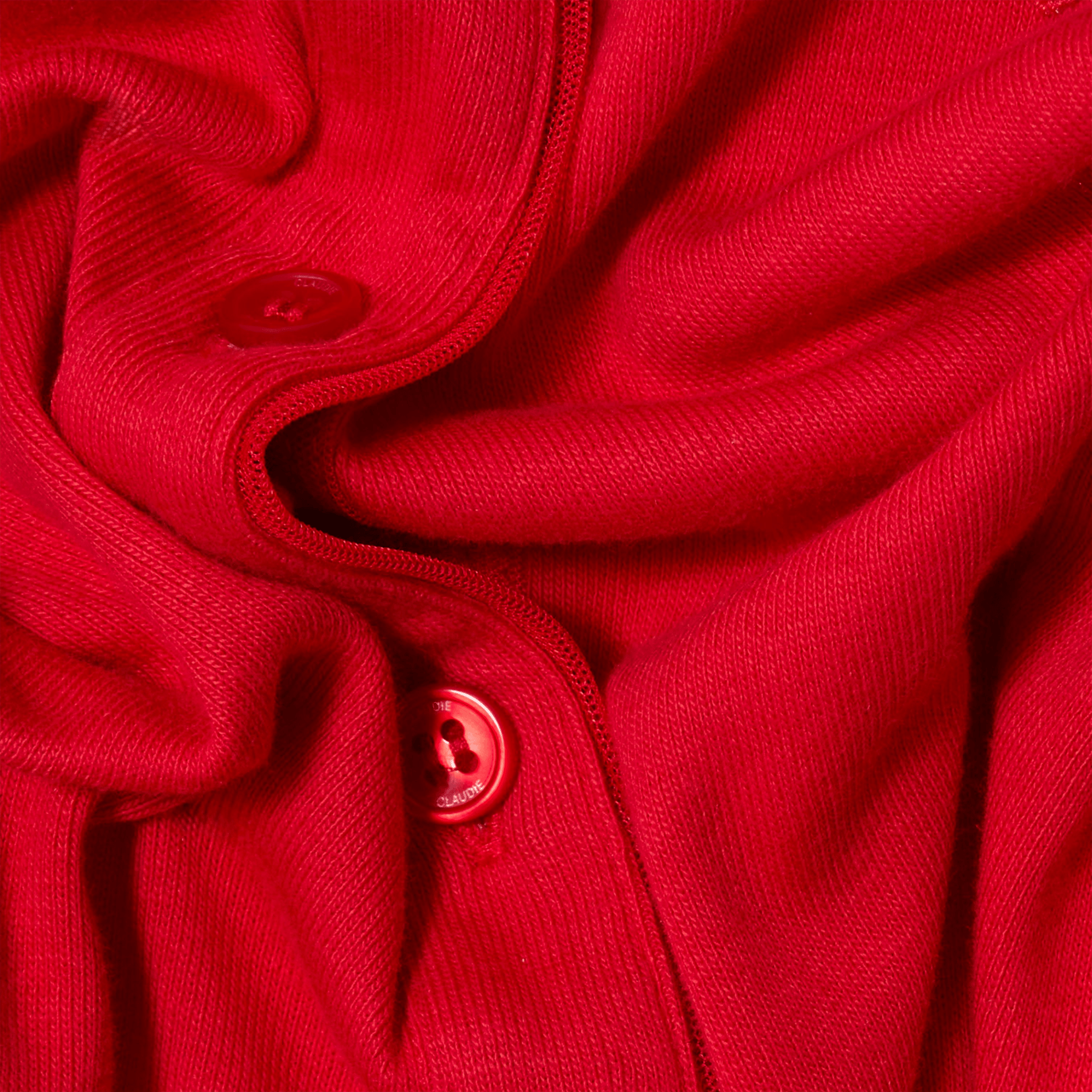 Mouwloze blouse van spijkerstof met klassieke kraag CLAUDIE PIERLOT Rood
