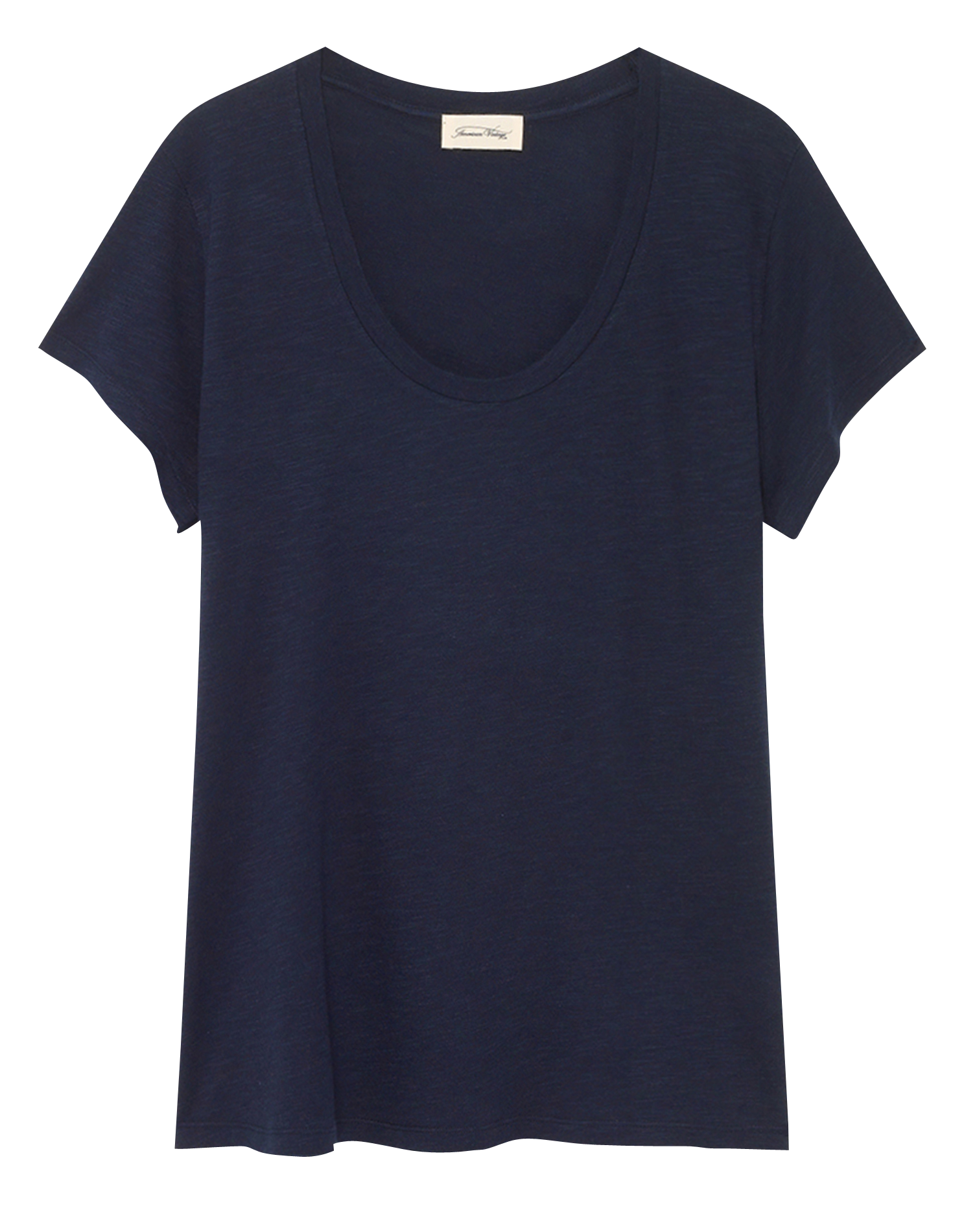 Tee-shirt col rond en coton mélangé AMERICAN VINTAGE Bleu