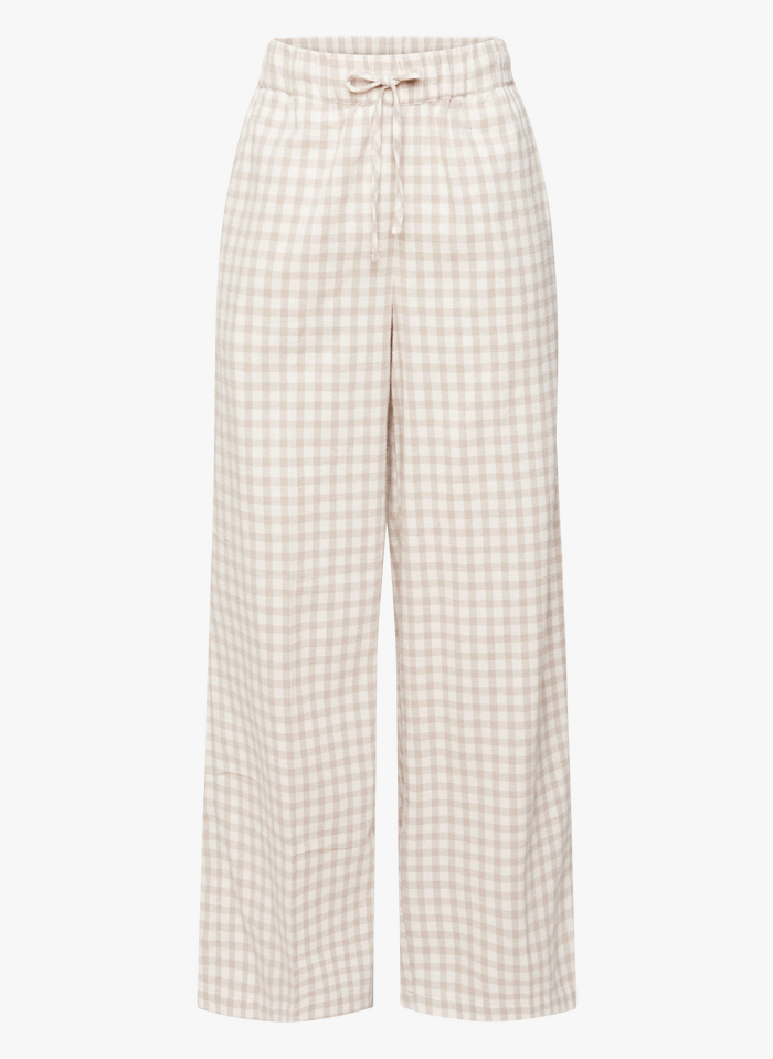 ESPRIT Pantalon de pyjama à carreaux en coton  | Beige